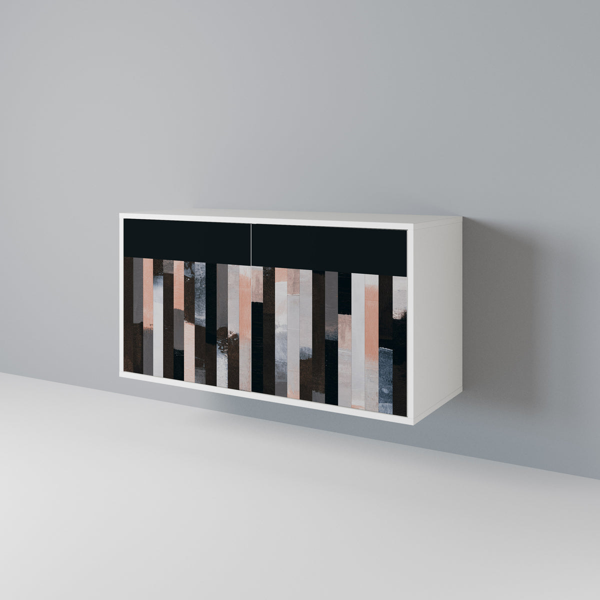 COLLAGE OF RECTANGLES Skänk med två dörrar