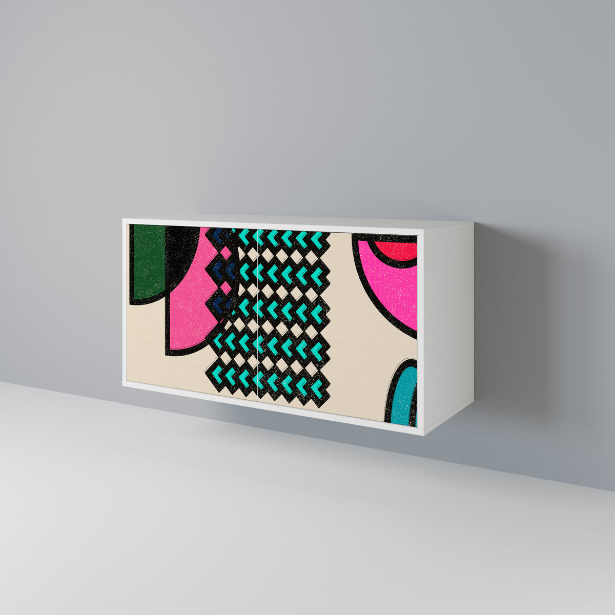 GEOMETRIC RHAPSODY Skänk med två dörrar