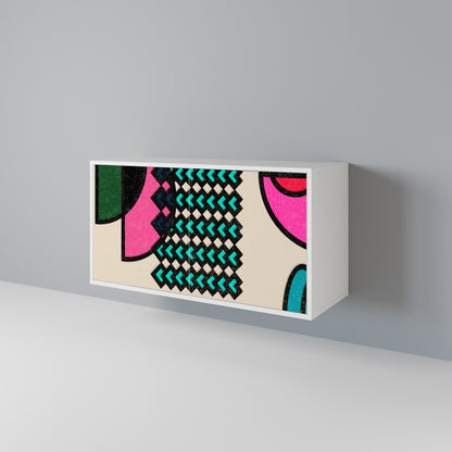 GEOMETRIC RHAPSODY Skänk med två dörrar