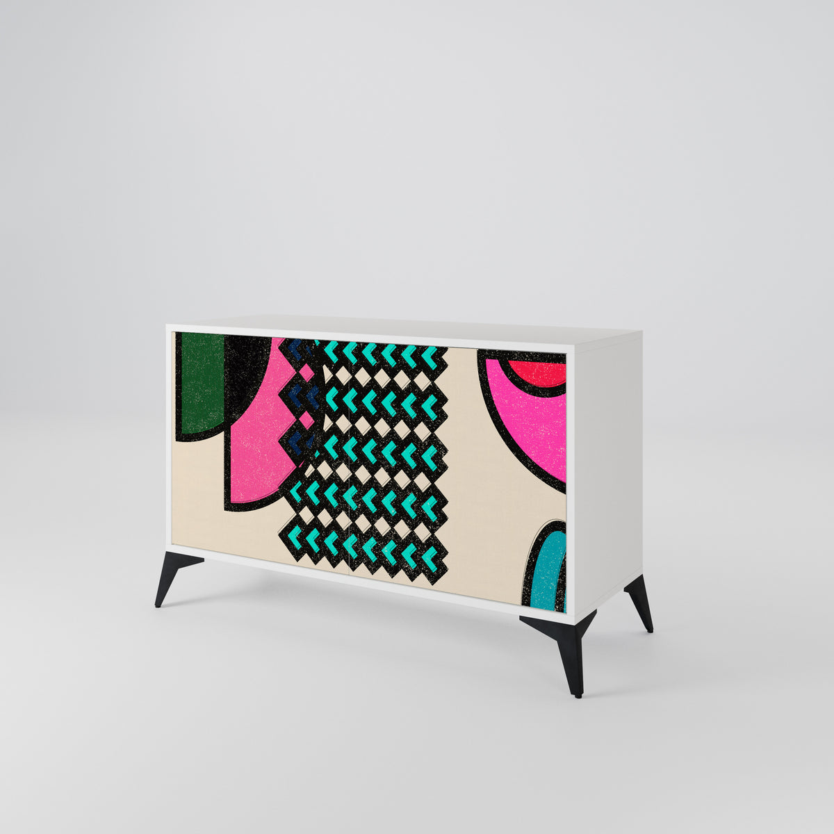 GEOMETRIC RHAPSODY Skänk med två dörrar