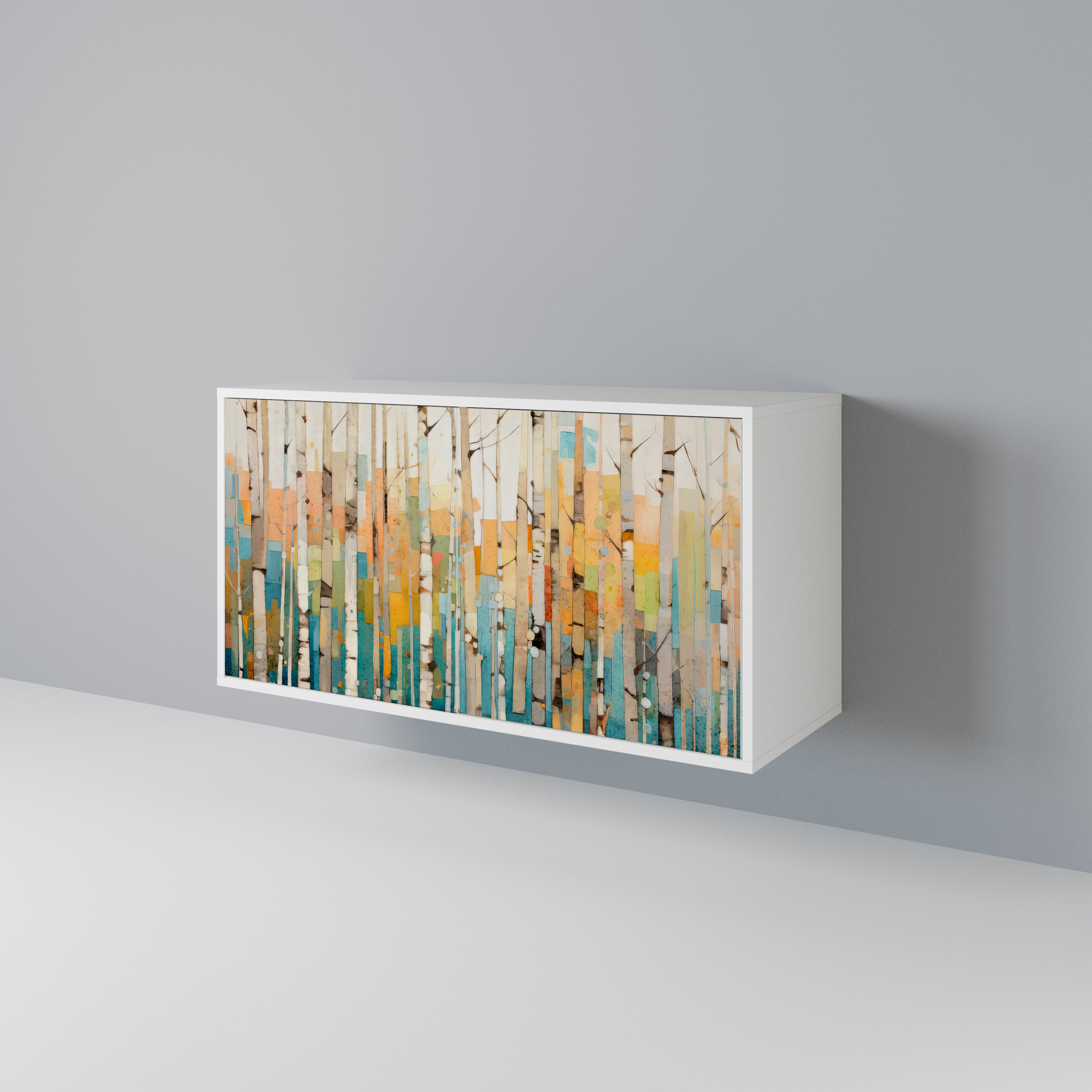 BIRCH KALEIDOSCOPE Skänk med två dörrar