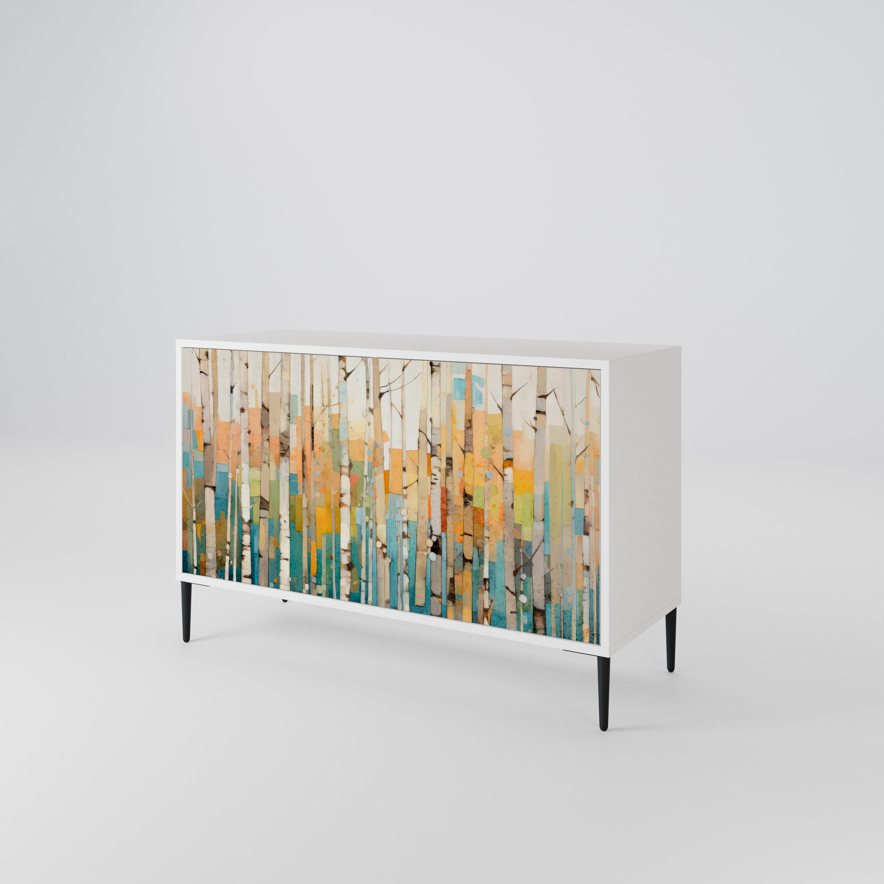 BIRCH KALEIDOSCOPE Skänk med två dörrar