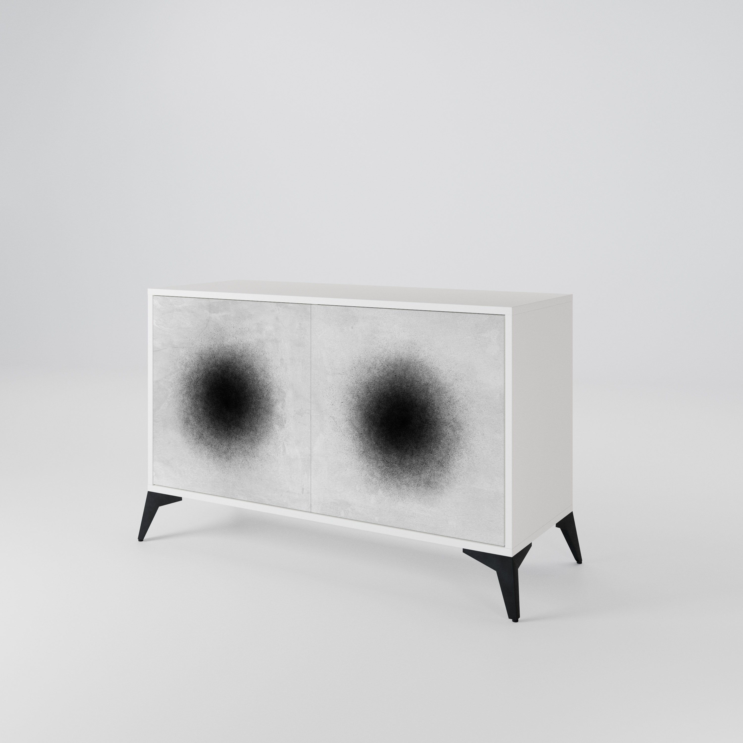BLACK HOLE Skänk med två dörrar