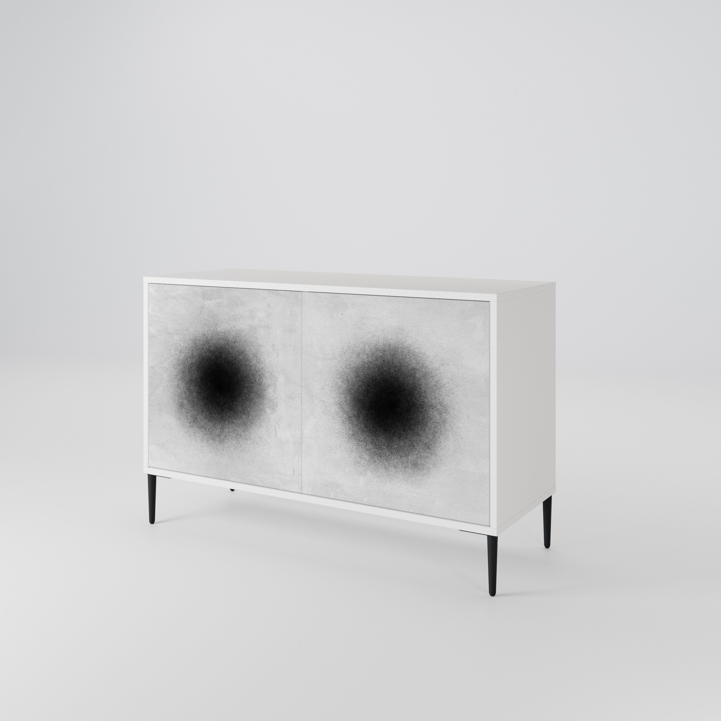 BLACK HOLE Skänk med två dörrar