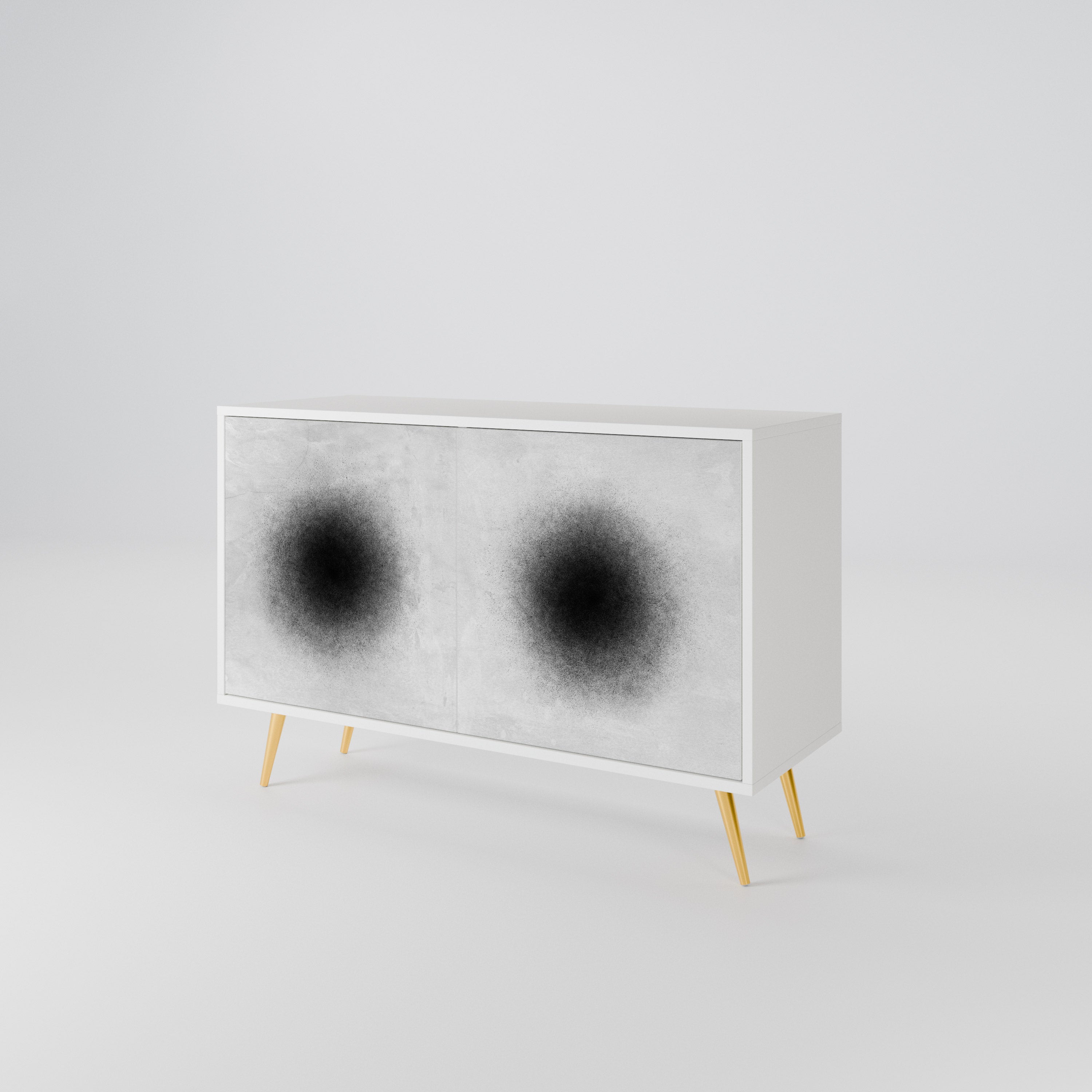 BLACK HOLE Skänk med två dörrar