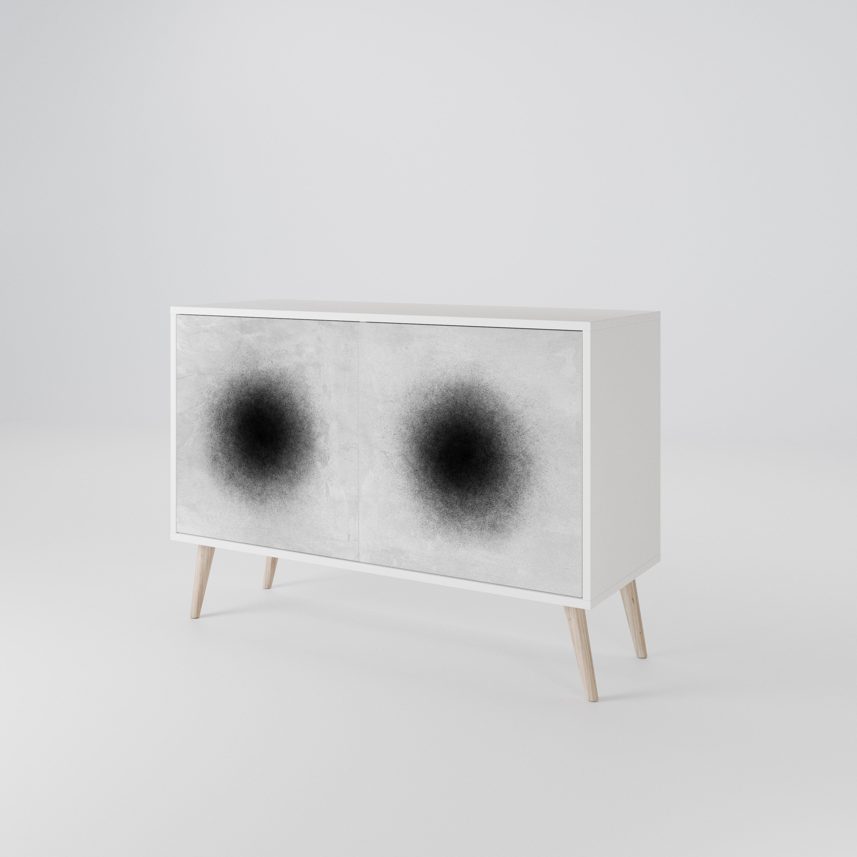 BLACK HOLE Skänk med två dörrar