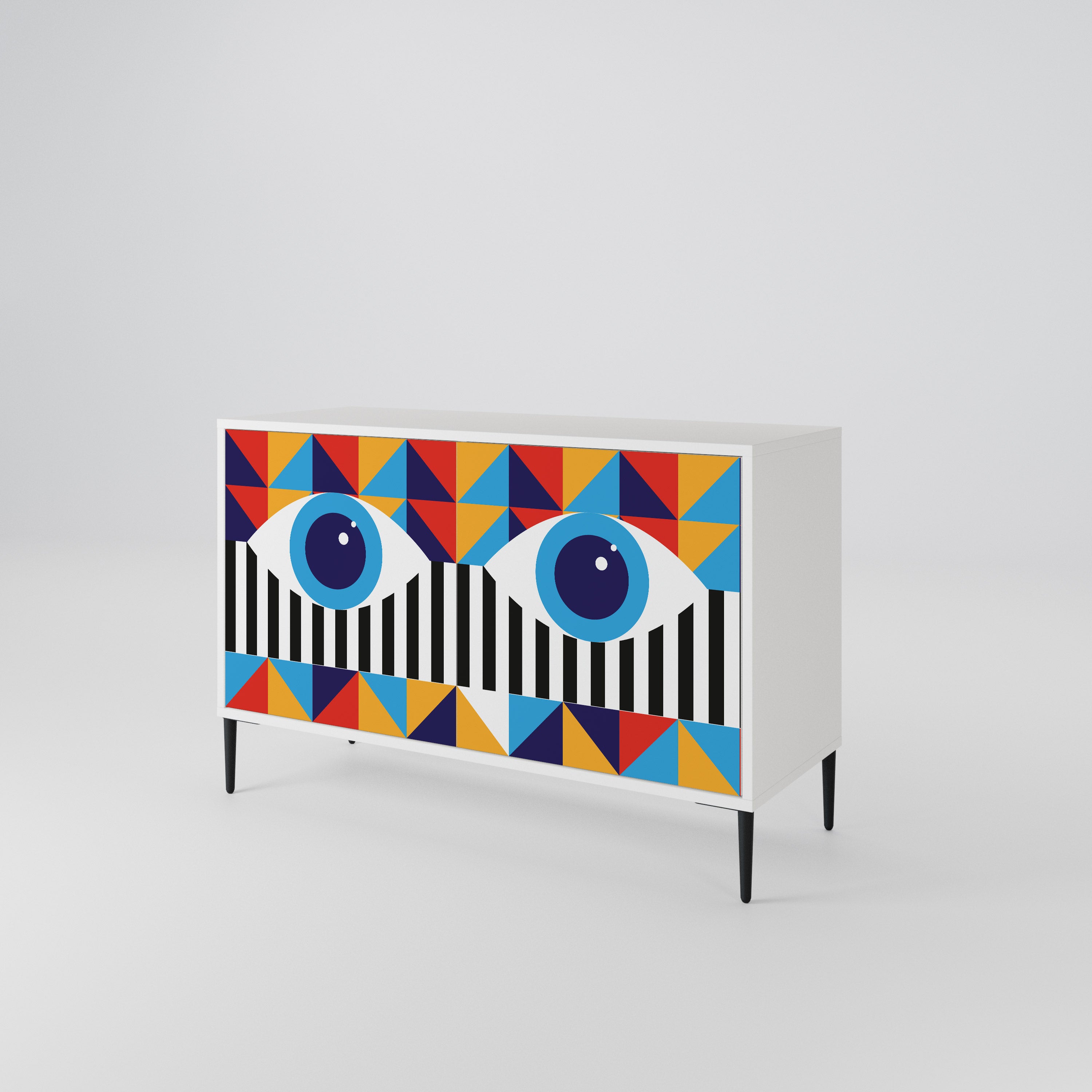ABSTRACTION AND GEOMETRY Skänk med två dörrar