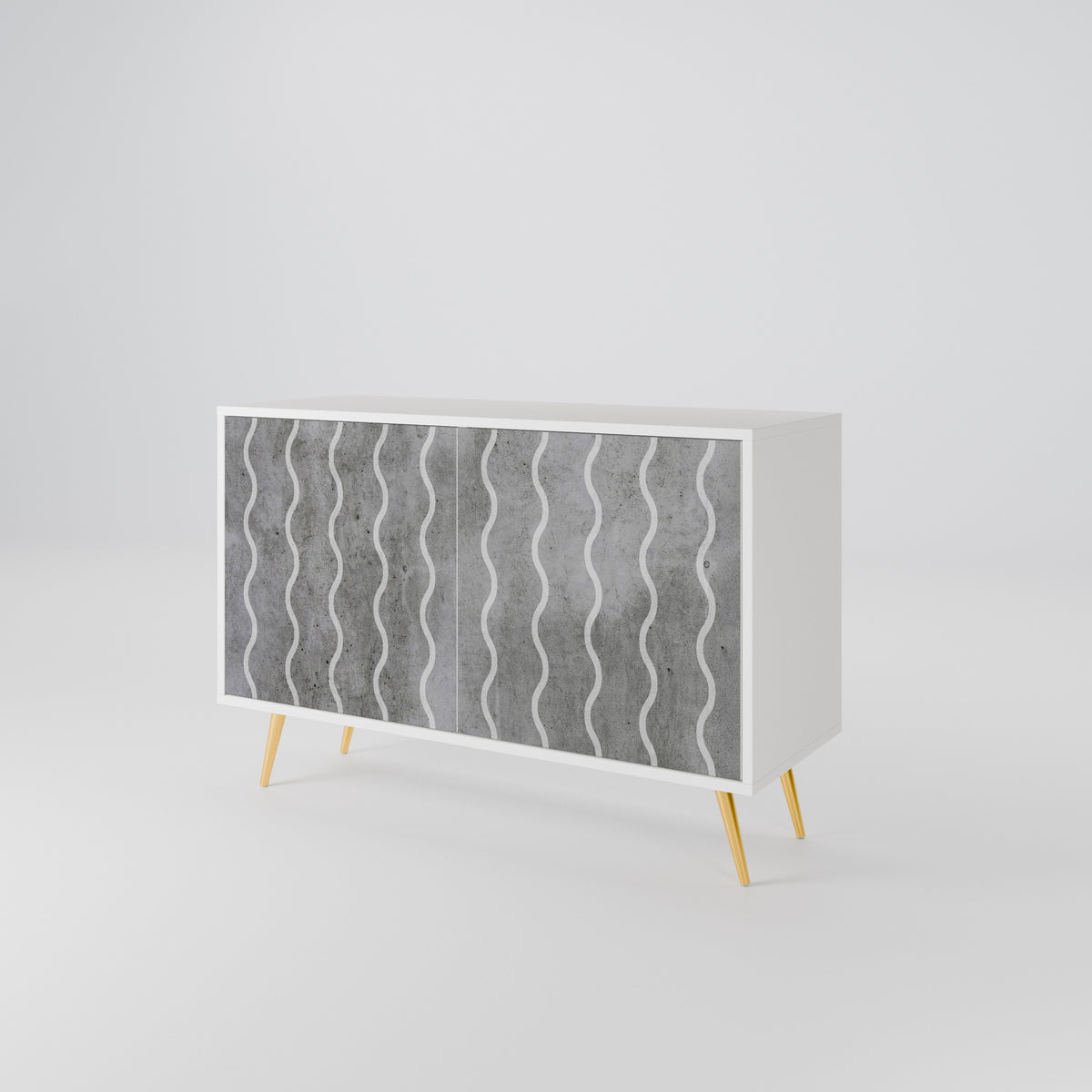 WAVES OF CONCRETE Skänk med två dörrar