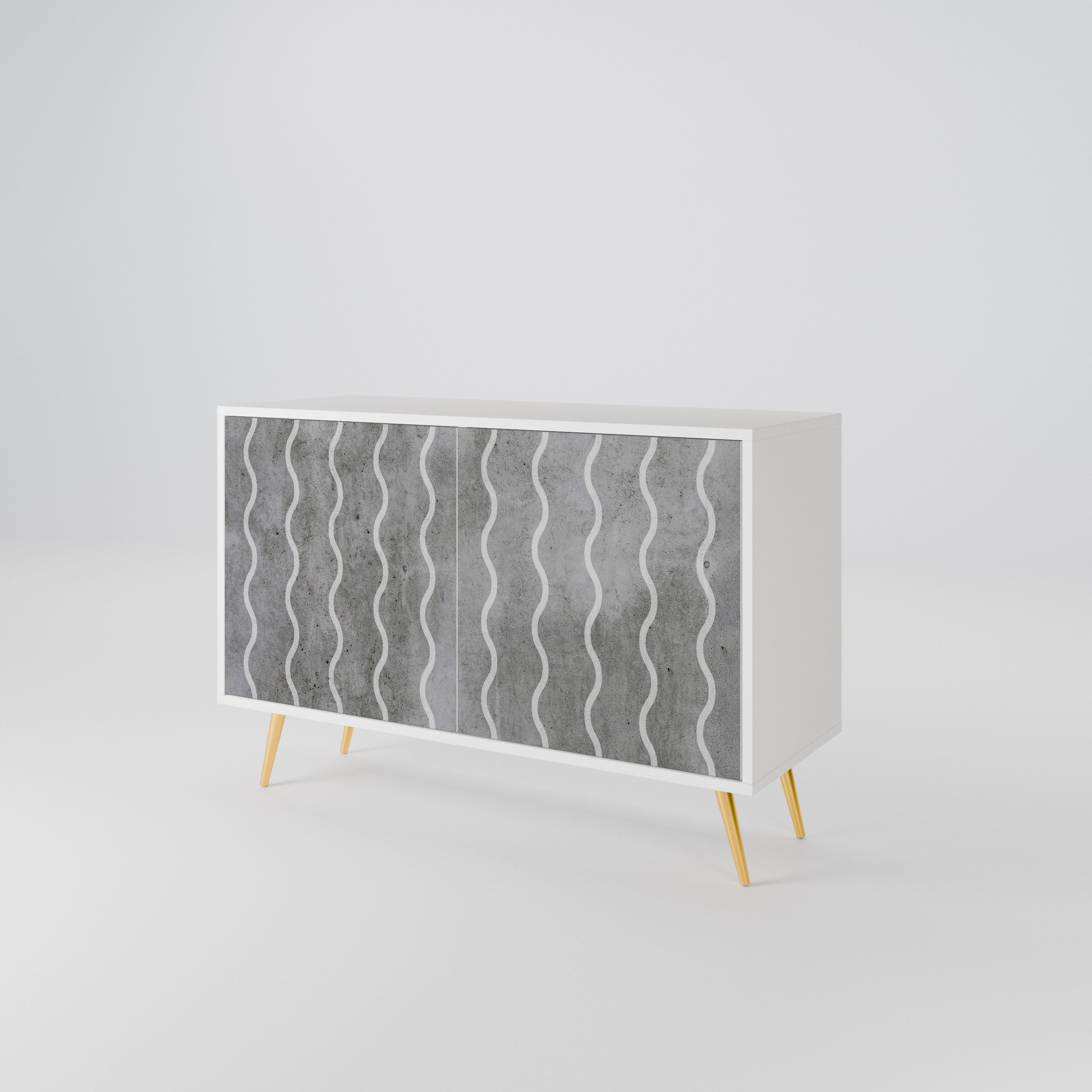 WAVES OF CONCRETE Skänk med två dörrar