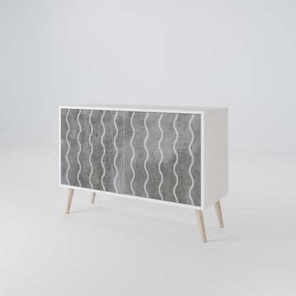 WAVES OF CONCRETE Skänk med två dörrar
