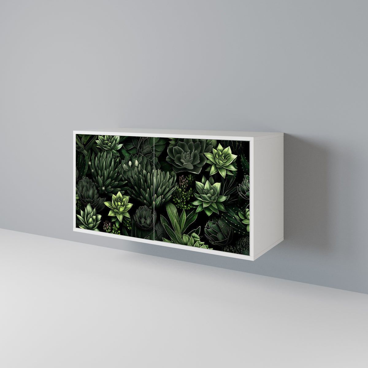 SUCCULENT JUNGLE Skänk med två dörrar