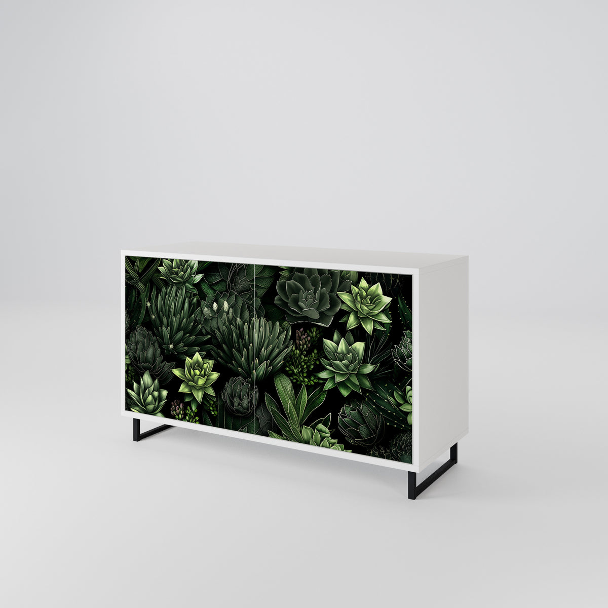 SUCCULENT JUNGLE Skänk med två dörrar