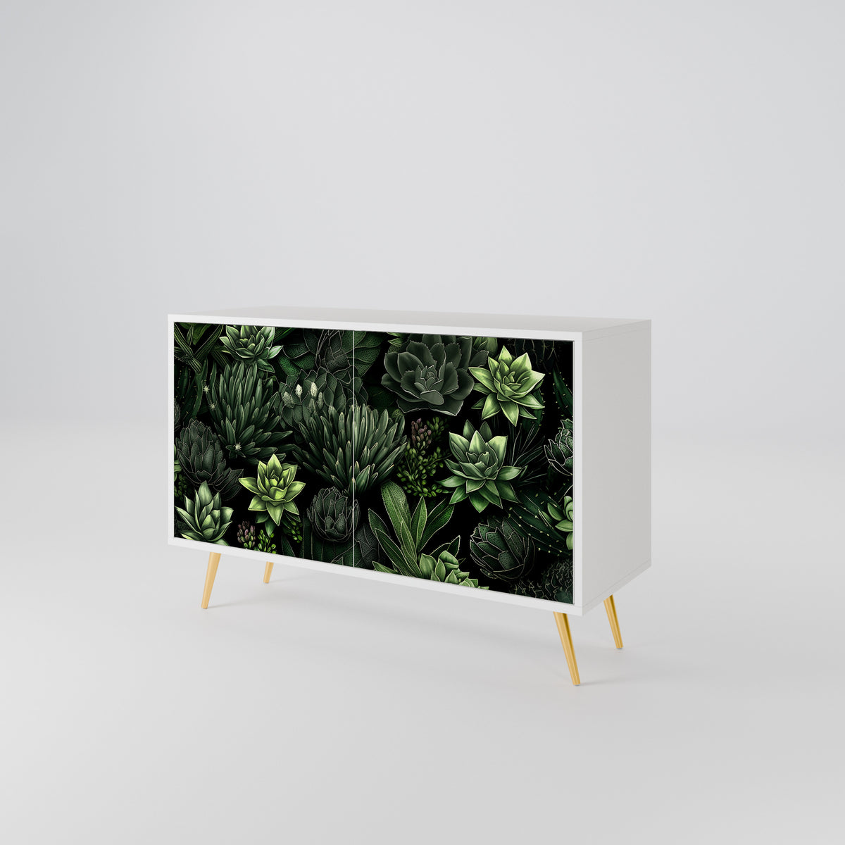 SUCCULENT JUNGLE Skänk med två dörrar
