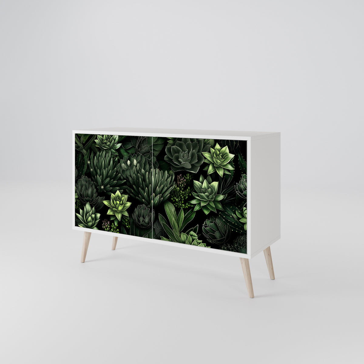 SUCCULENT JUNGLE Skänk med två dörrar