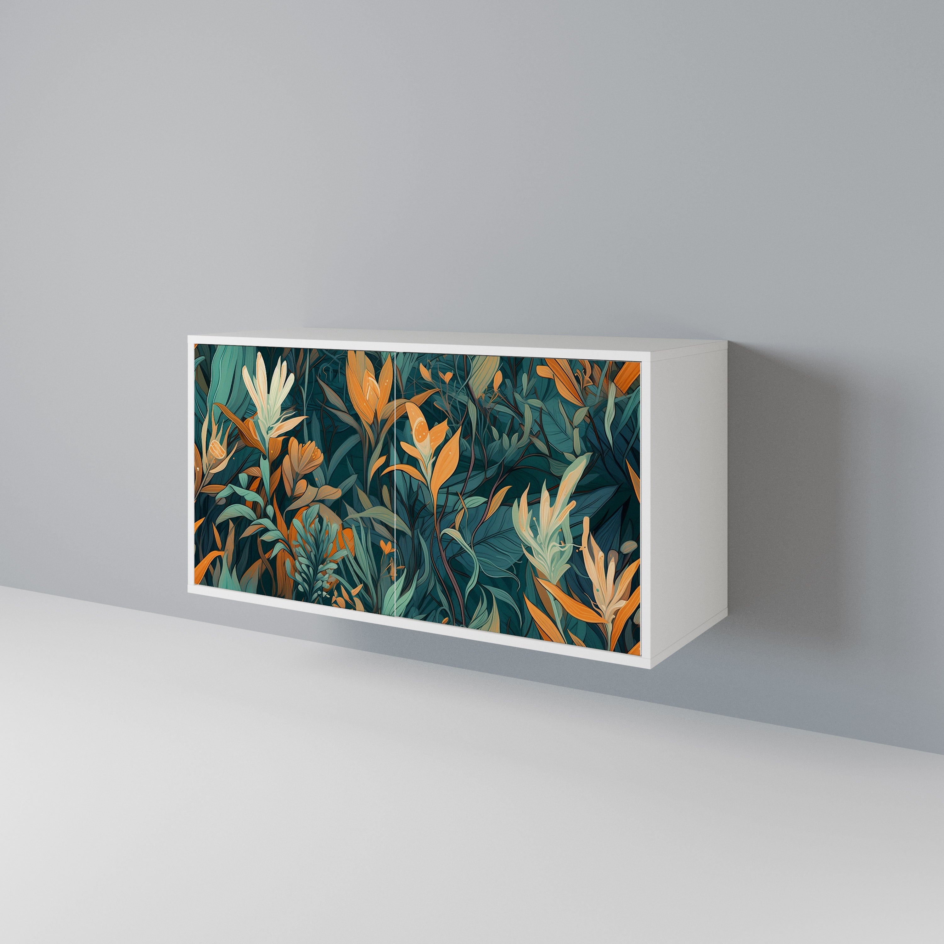 FLORAL SERENITY Skänk med två dörrar