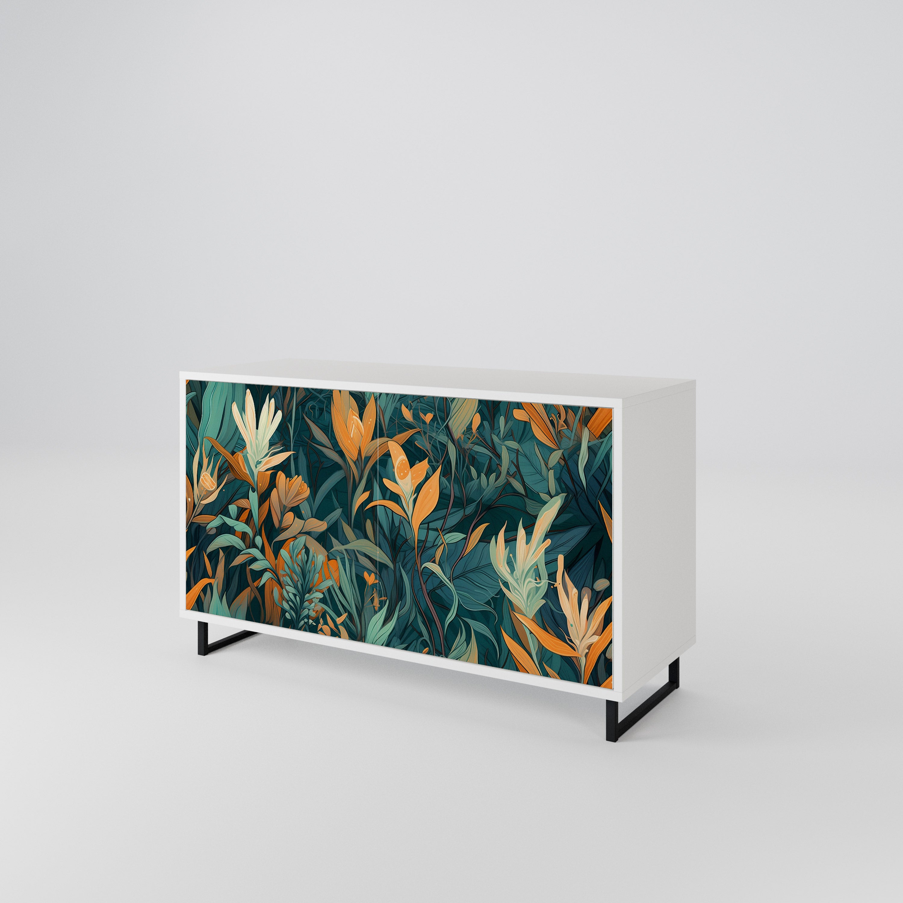 FLORAL SERENITY Skänk med två dörrar