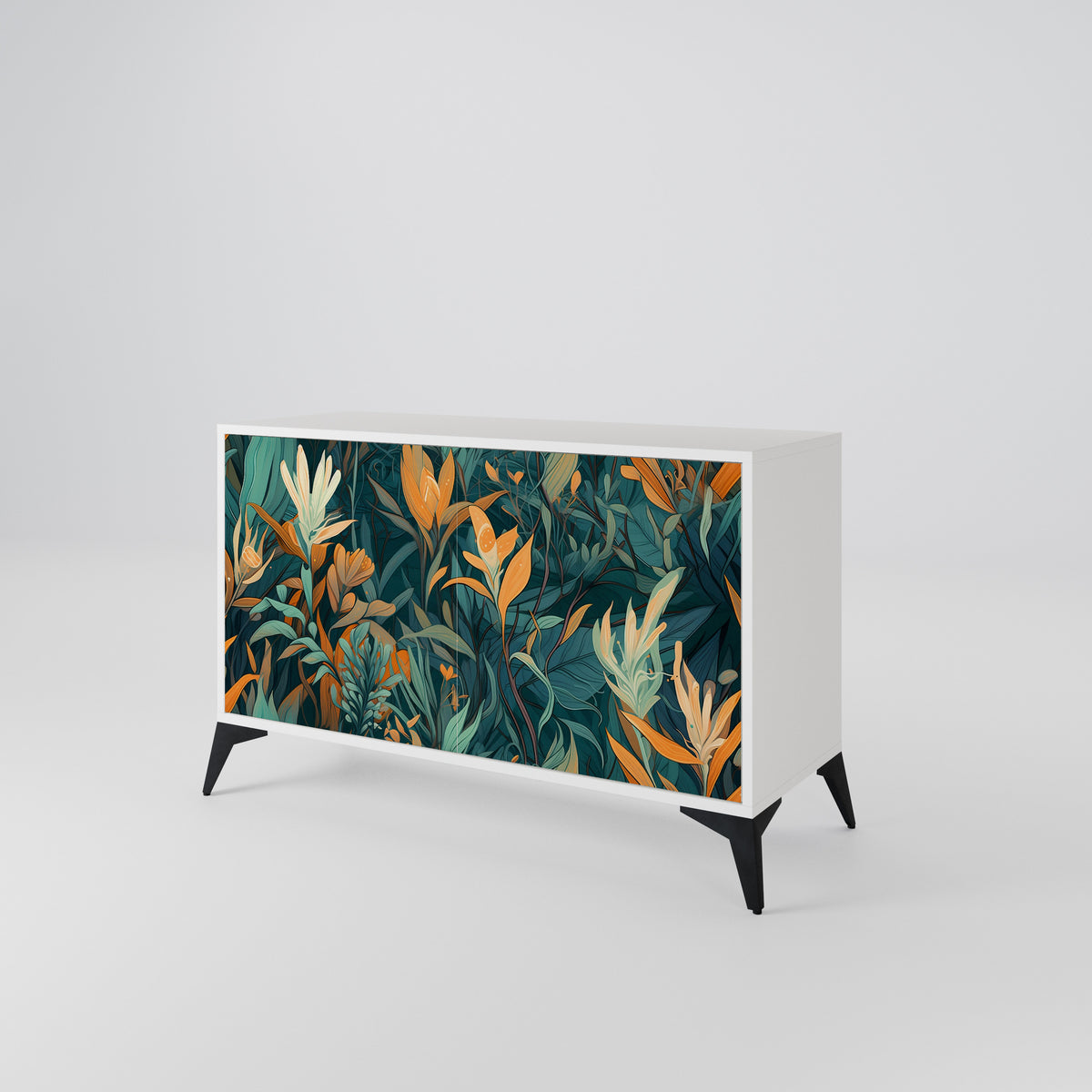 FLORAL SERENITY Skänk med två dörrar