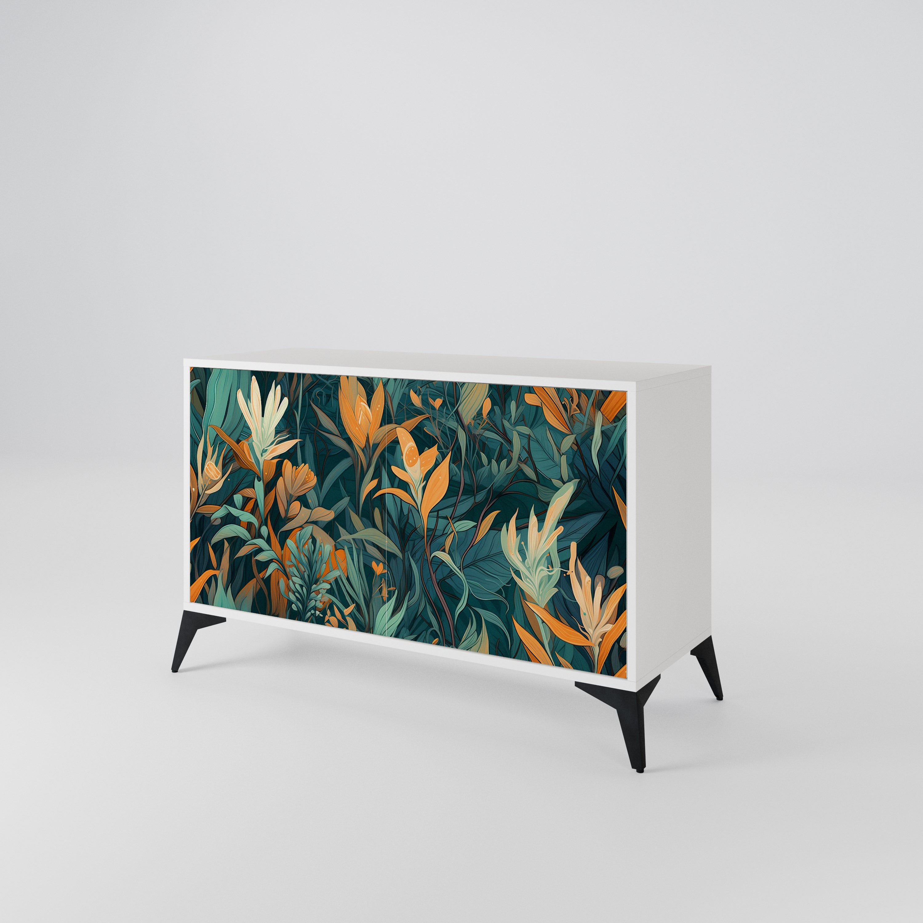 FLORAL SERENITY Skänk med två dörrar