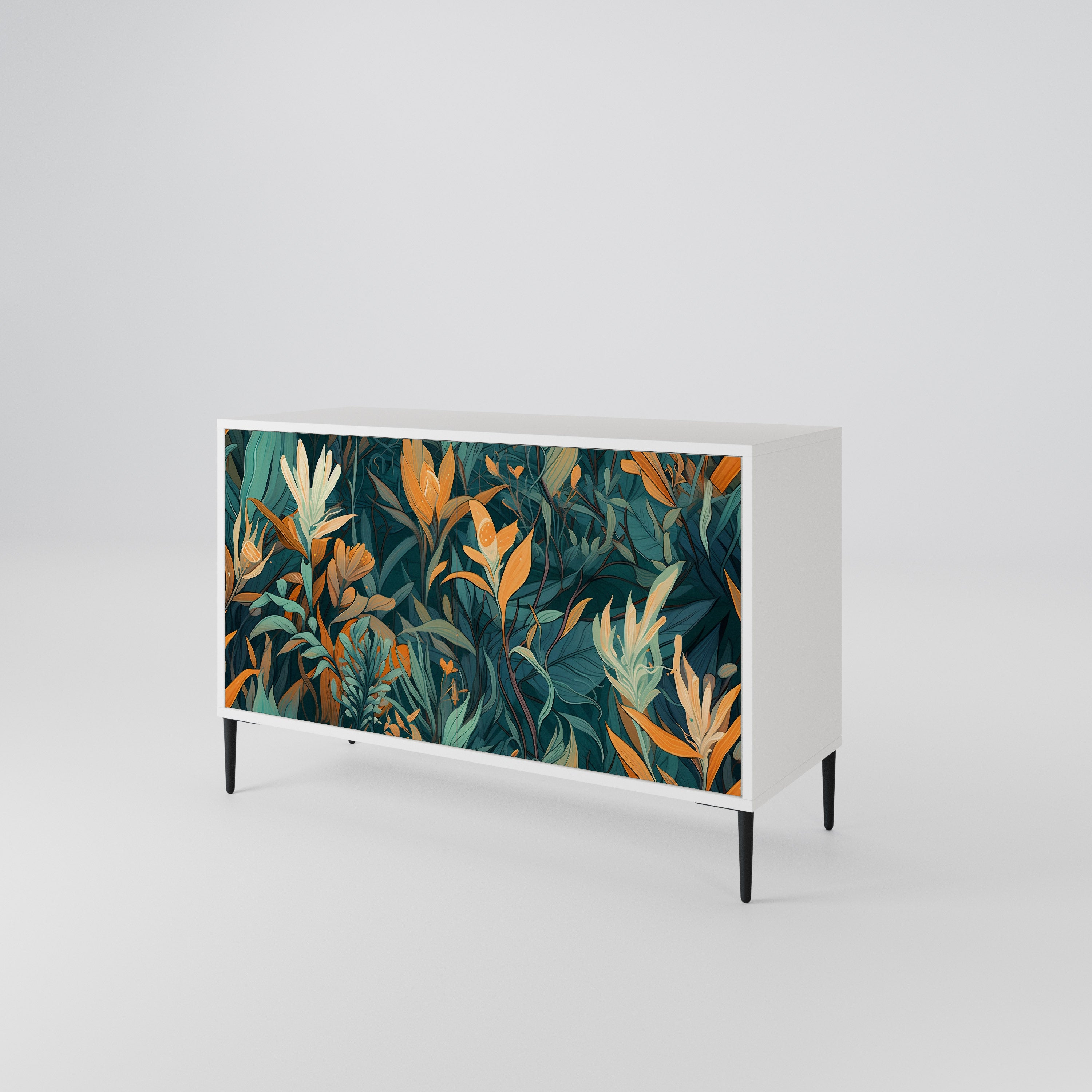 FLORAL SERENITY Skänk med två dörrar