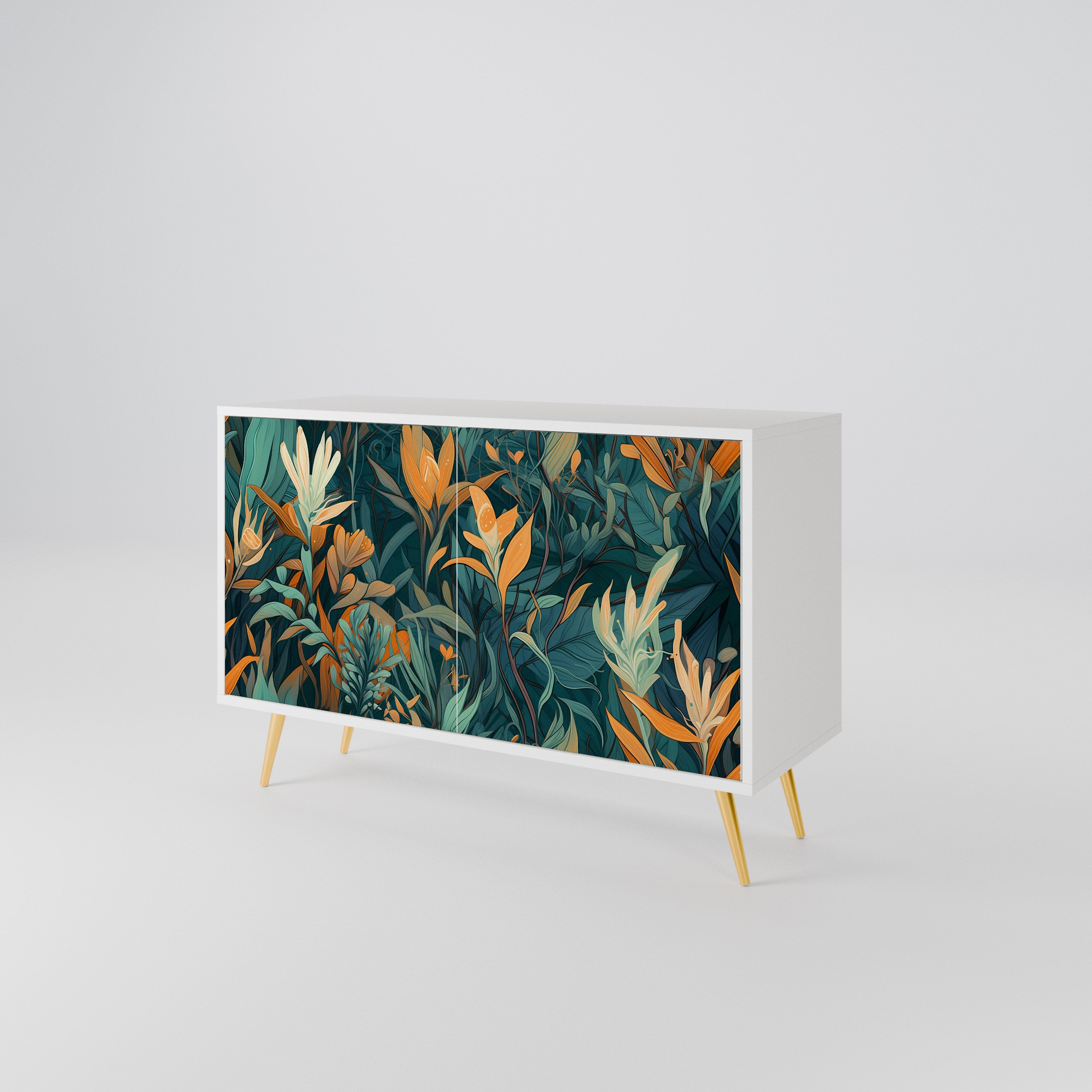 FLORAL SERENITY Skänk med två dörrar