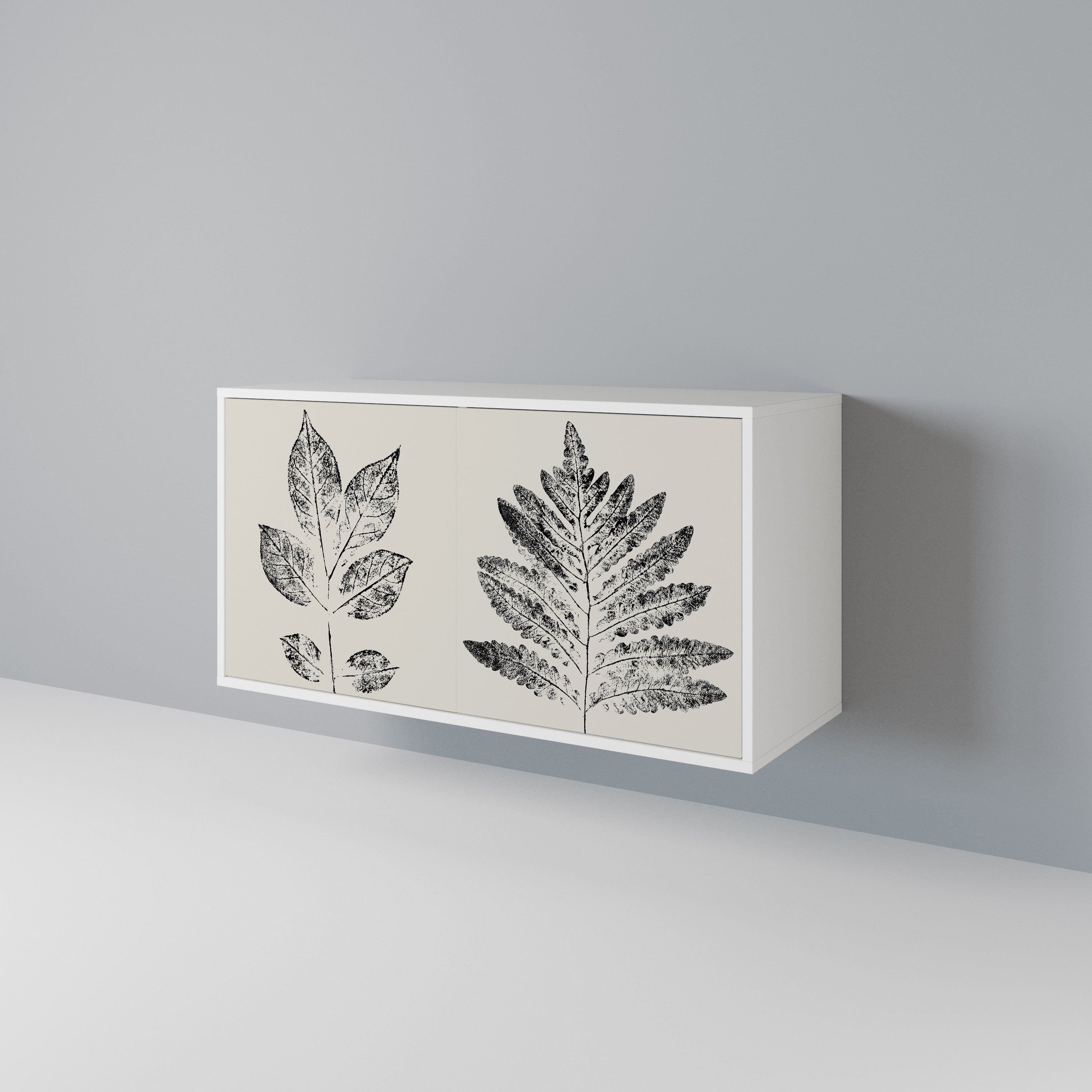 LEAFY STAMPS Skänk med två dörrar
