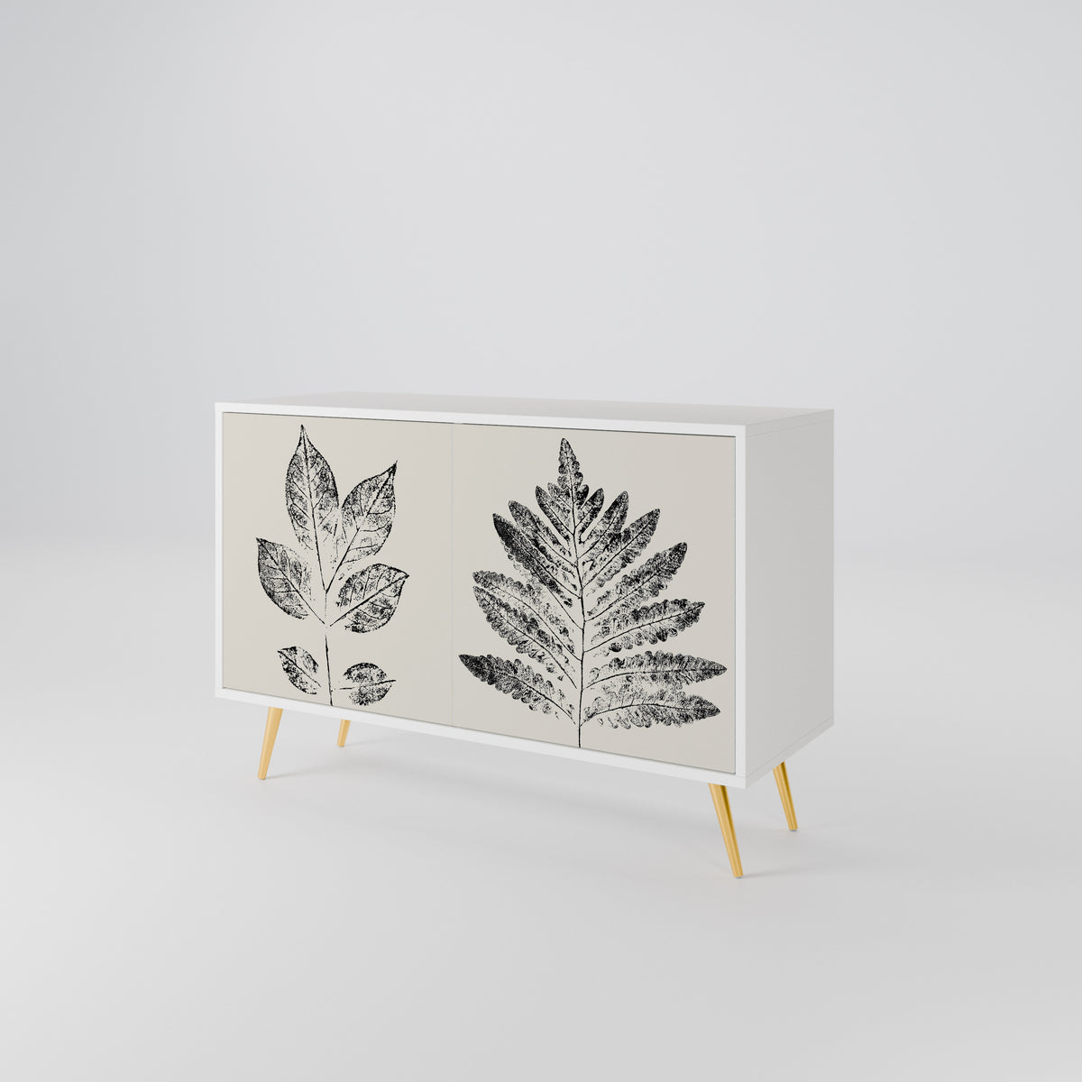 LEAFY STAMPS Skänk med två dörrar