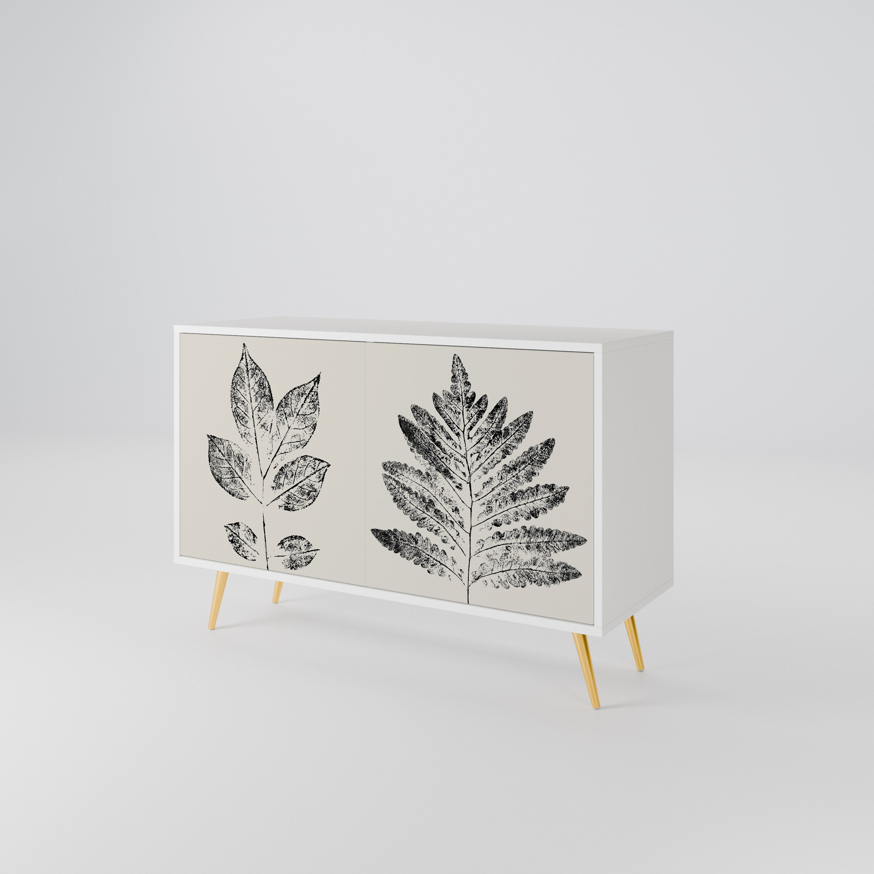 LEAFY STAMPS Skänk med två dörrar