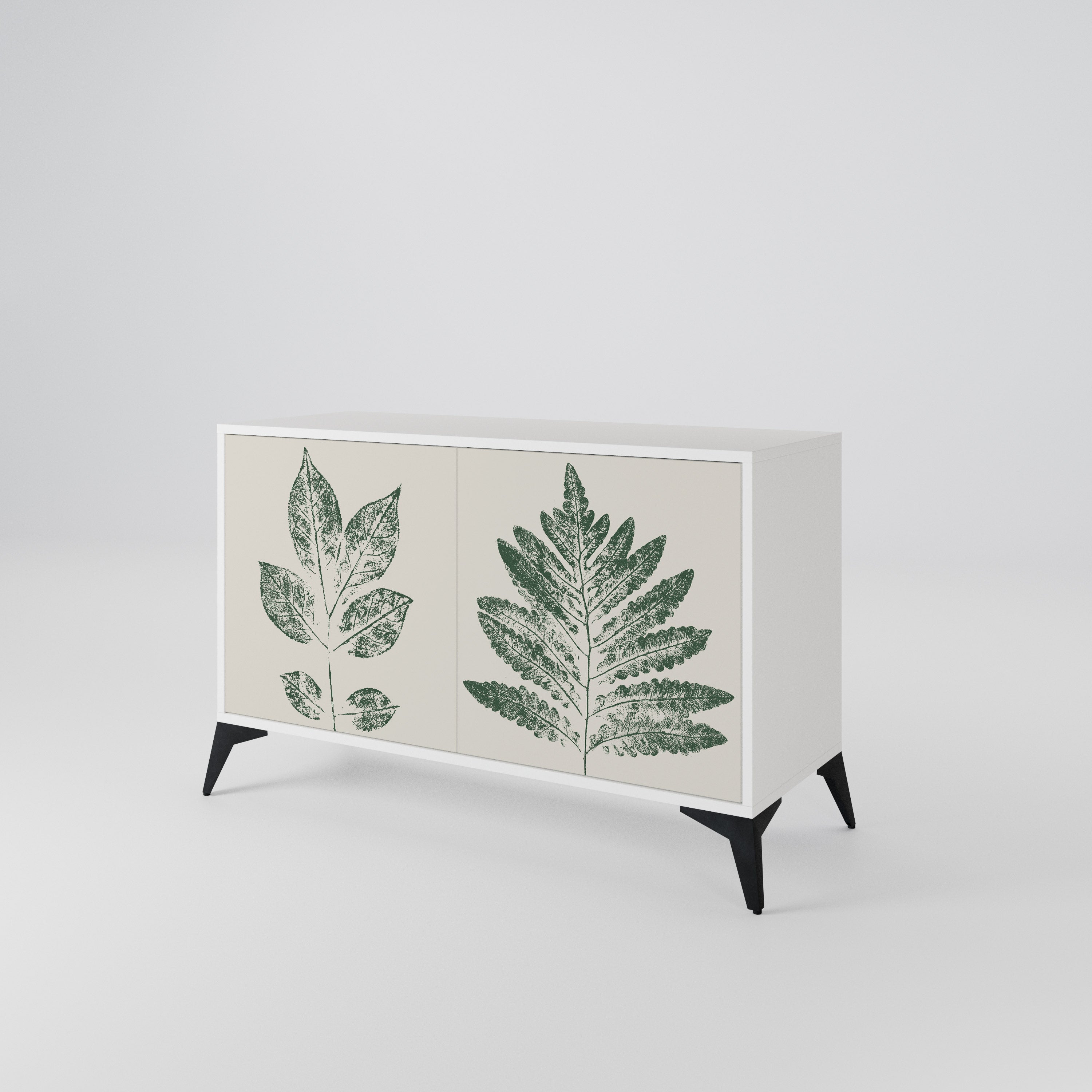 GREEN LEAFY STAMPS Skänk med två dörrar