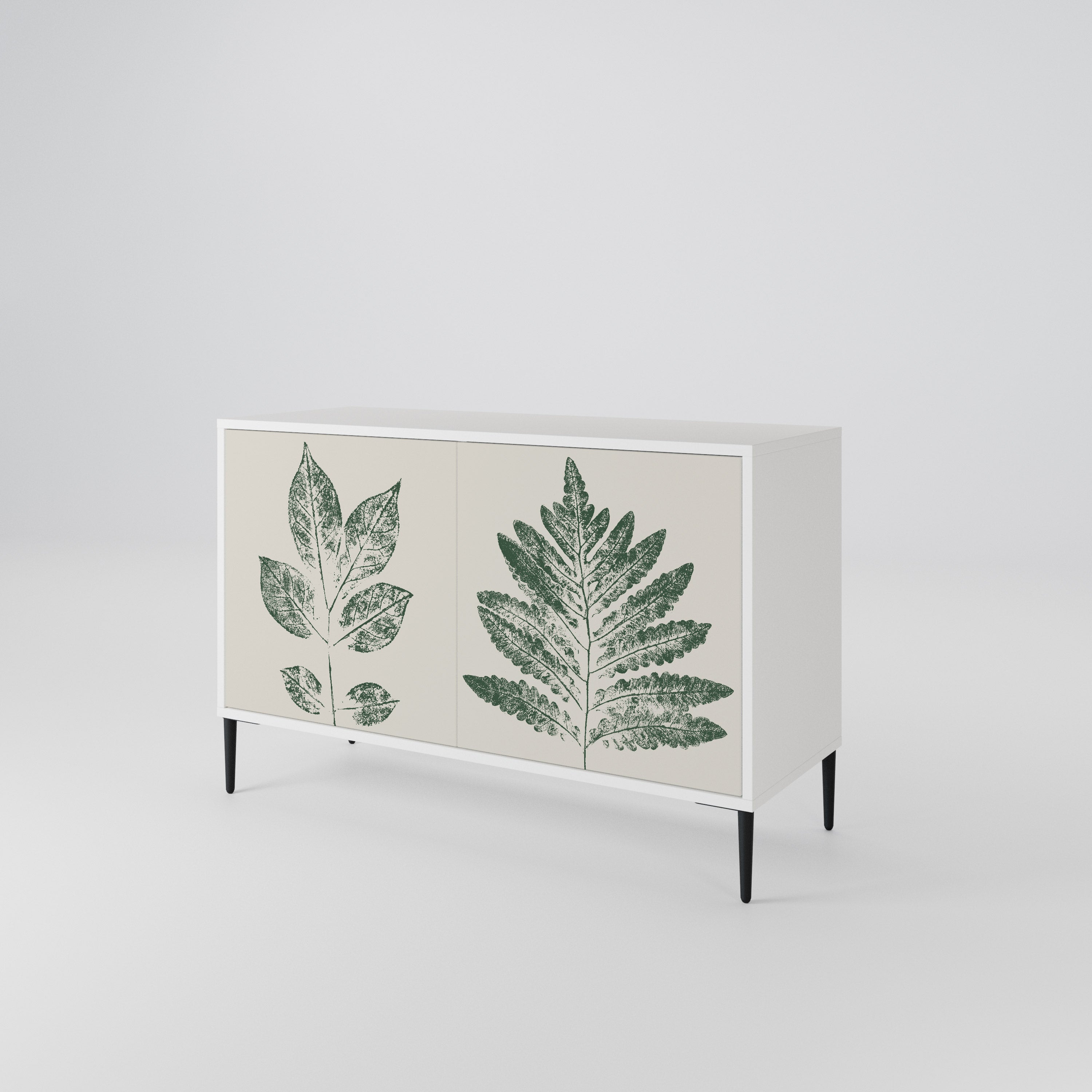 GREEN LEAFY STAMPS Skänk med två dörrar