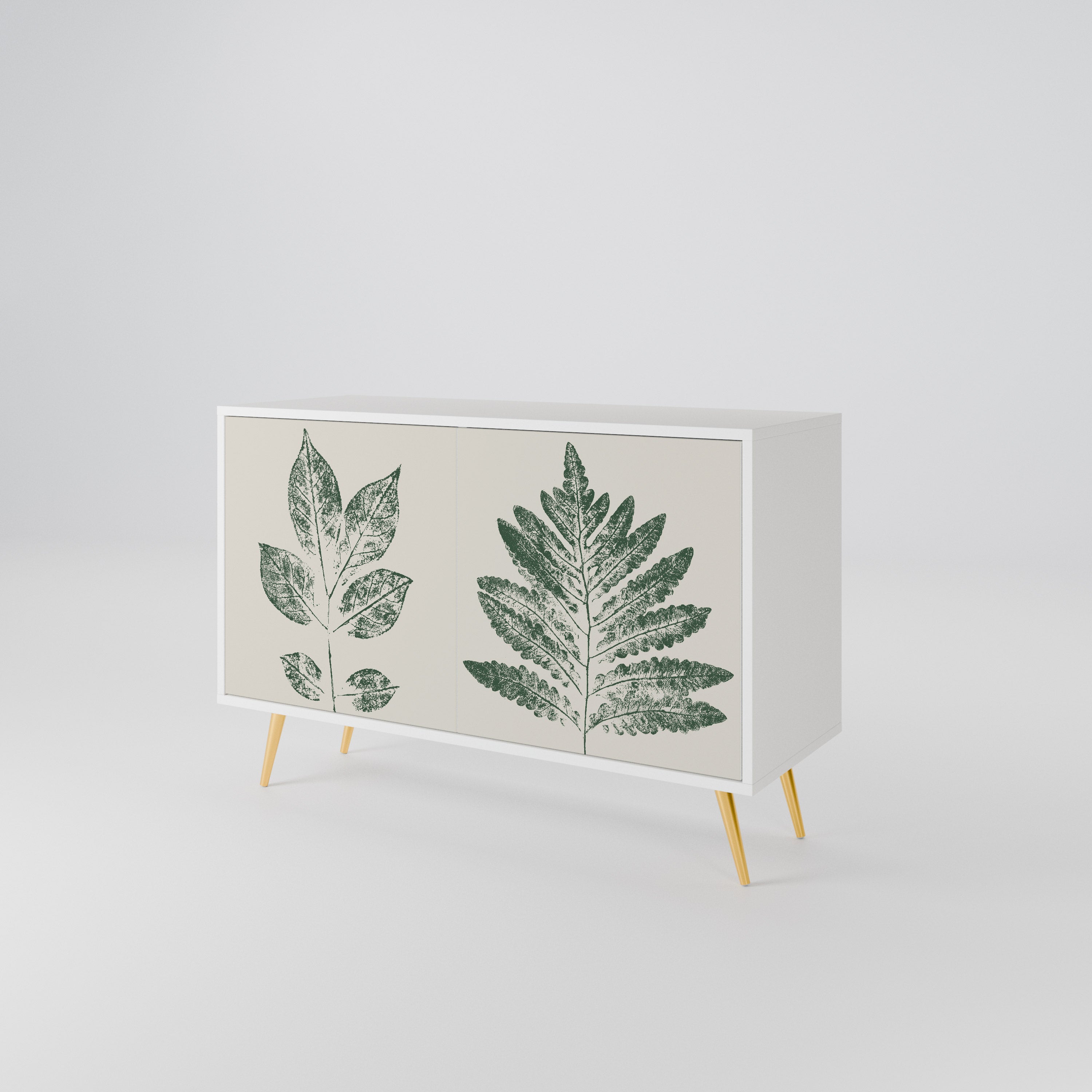 GREEN LEAFY STAMPS Skänk med två dörrar