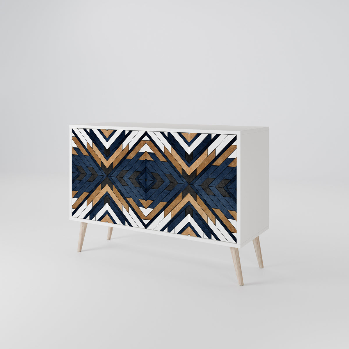 ARTFUL GEOMETRY Skänk med två dörrar