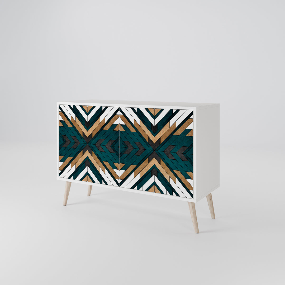 ARTISTIC GEOMETRY Skänk med två dörrar