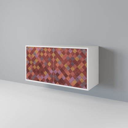 PAINTED SQUARES Skänk med två dörrar