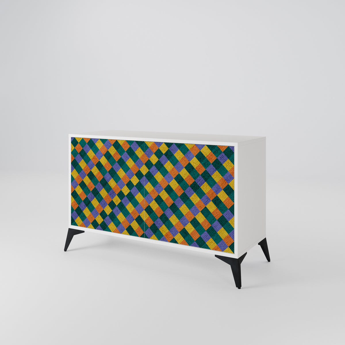 PAINTED SQUARES MIX 2-Door Sideboard