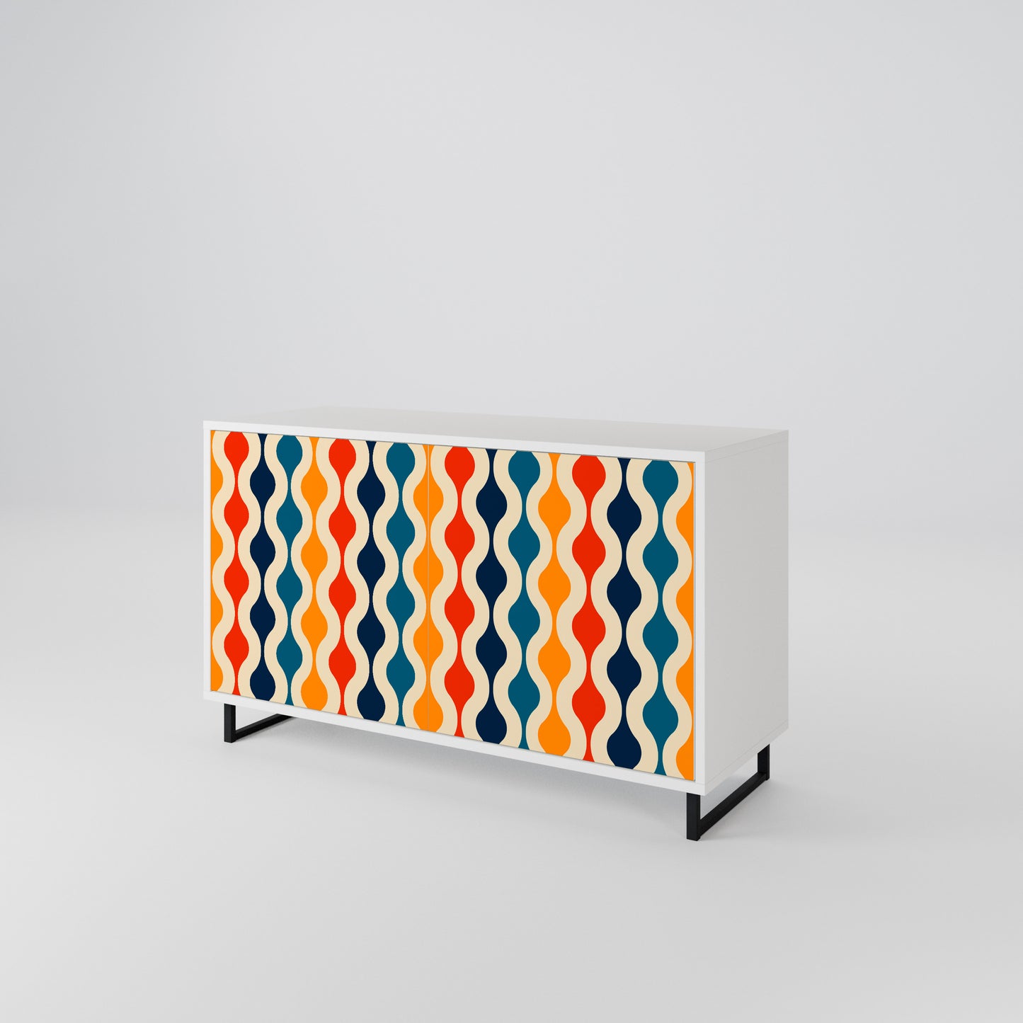 COLORFUL NOSTALGIA Skänk med två dörrar