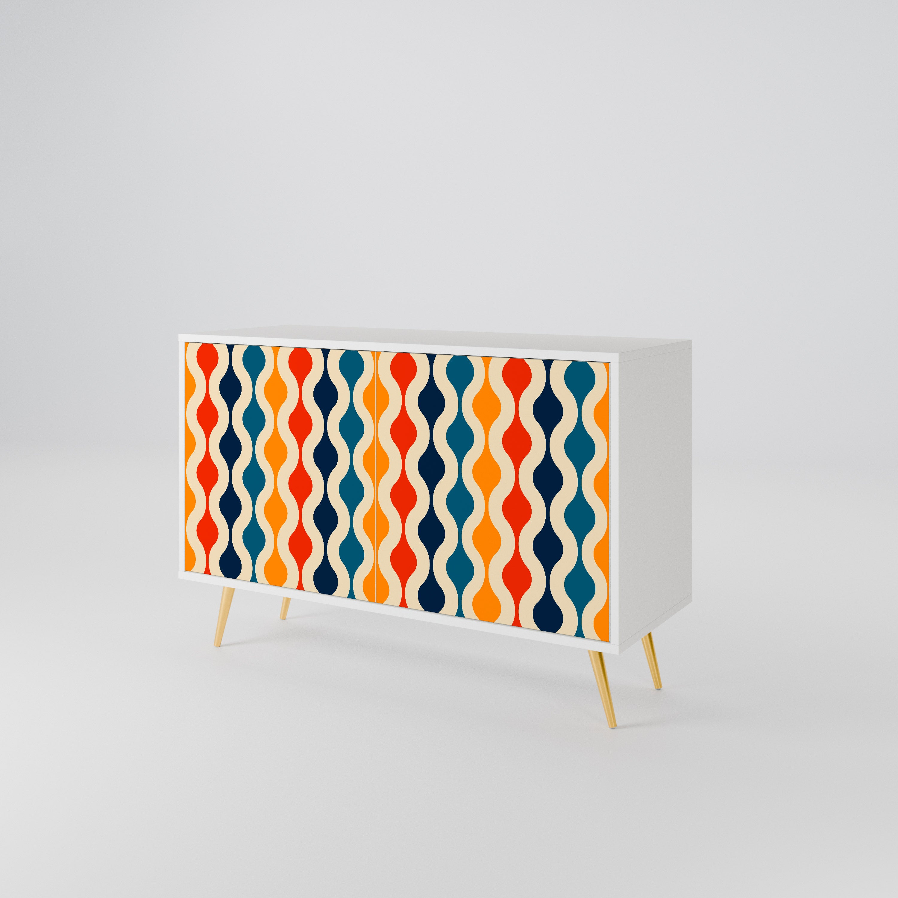 COLORFUL NOSTALGIA Skänk med två dörrar