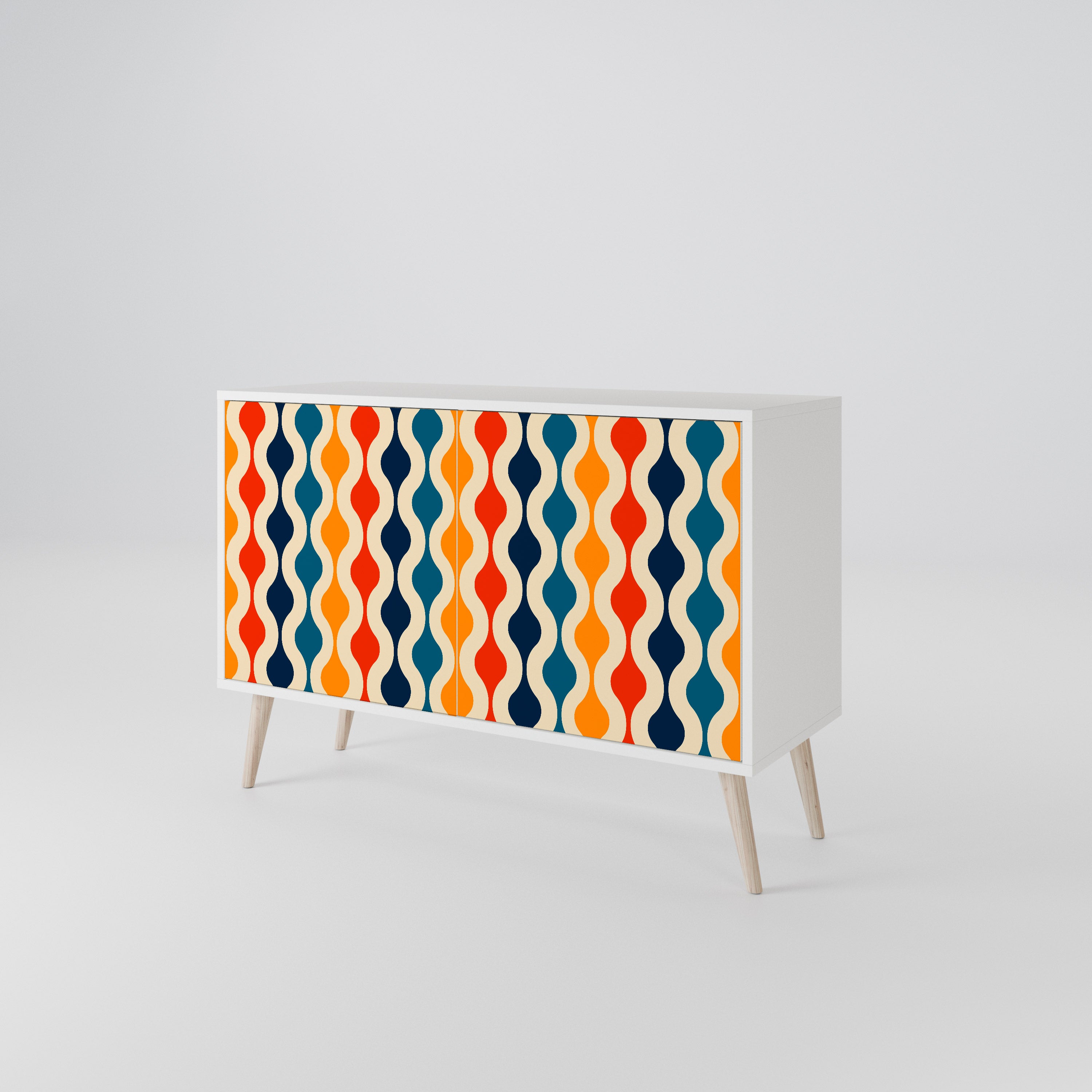 COLORFUL NOSTALGIA Skänk med två dörrar