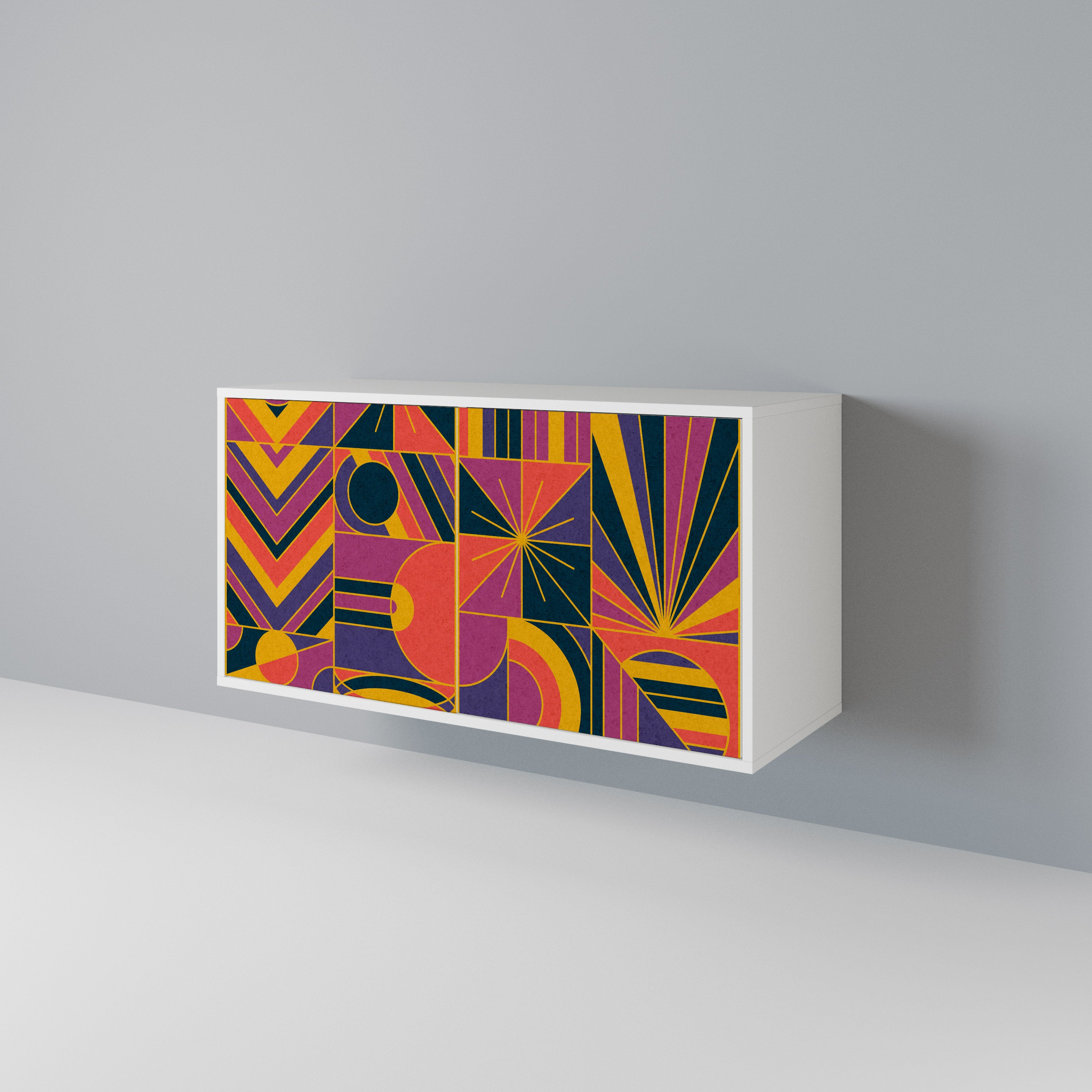 ELECTRIC PATTERNS Skänk med två dörrar