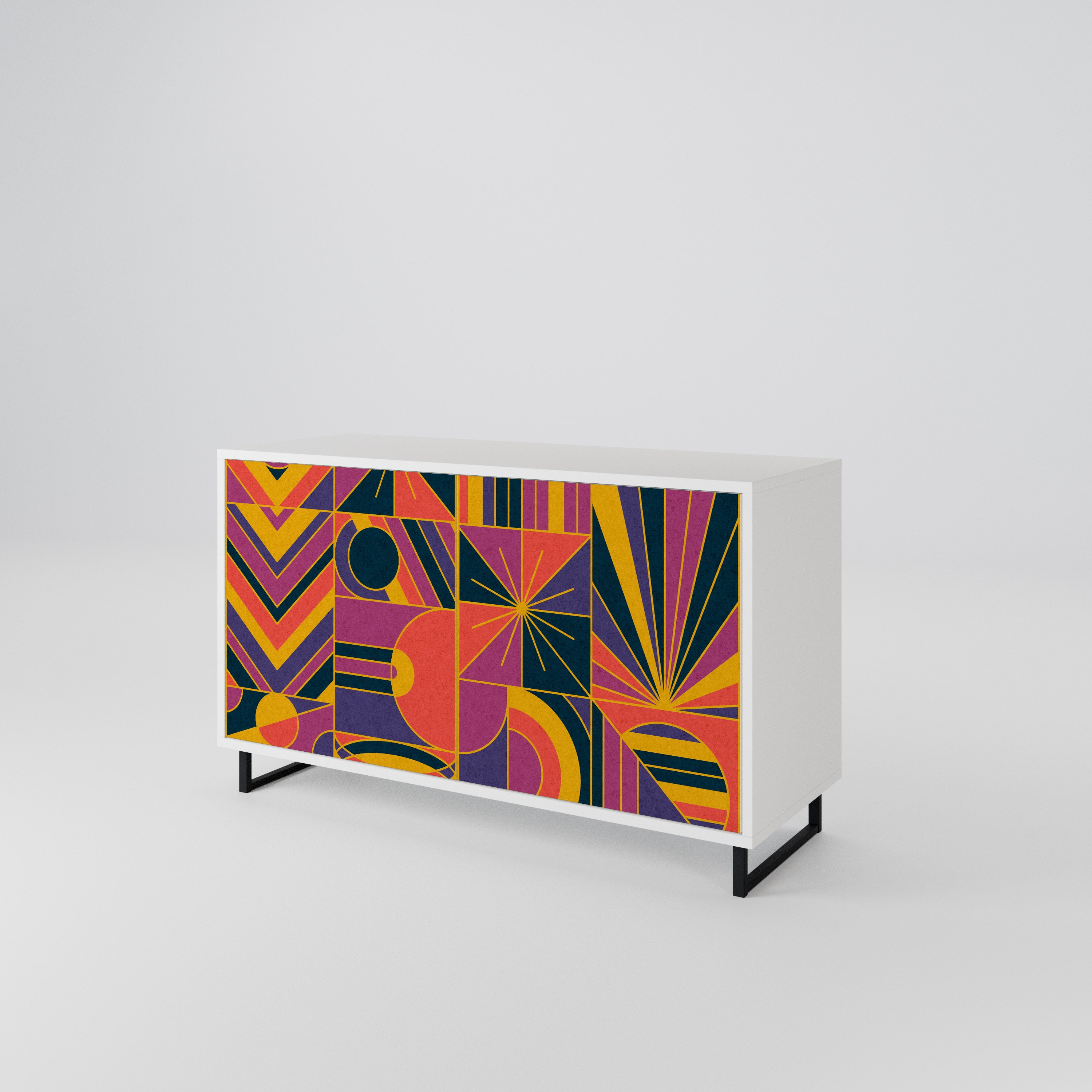 ELECTRIC PATTERNS Skänk med två dörrar