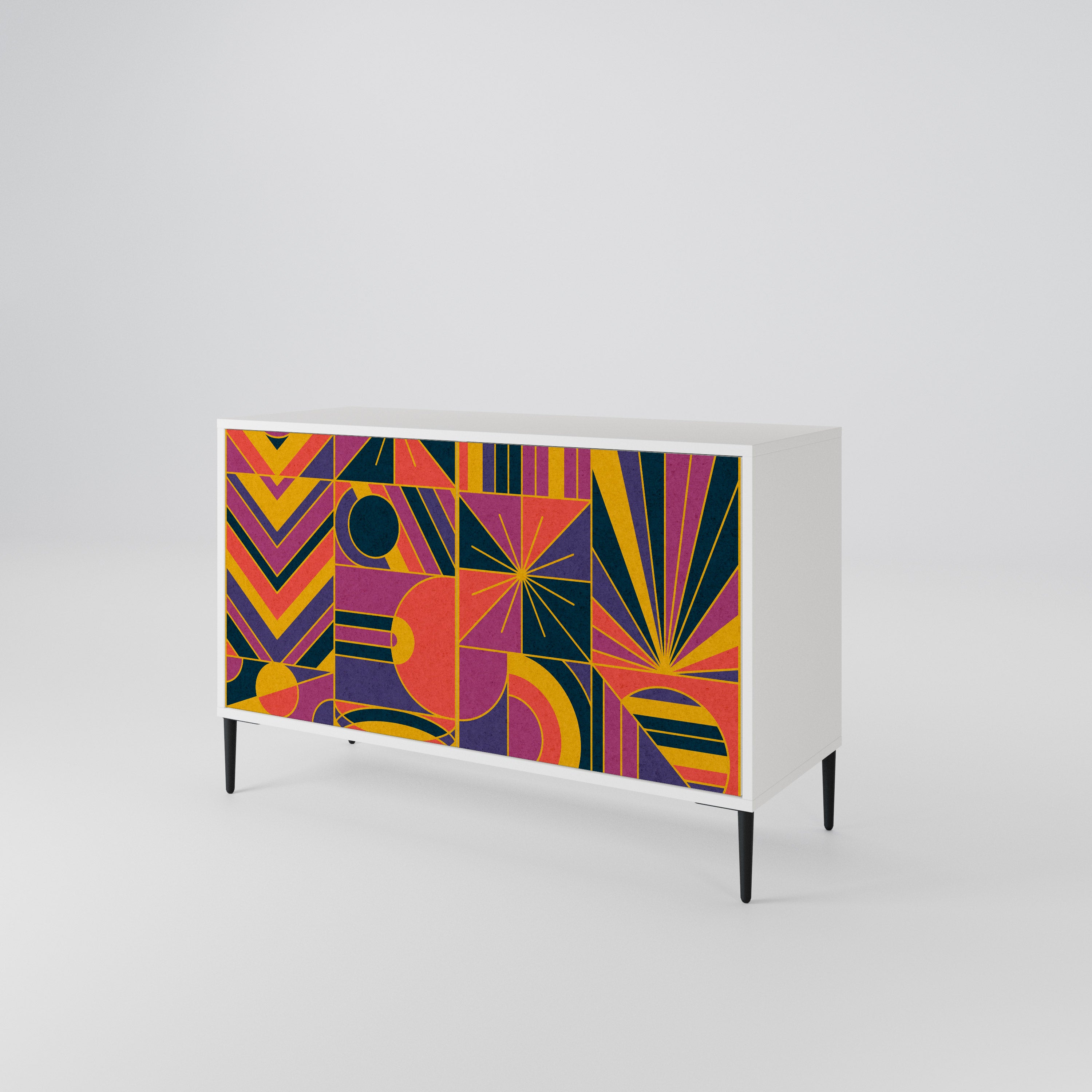 ELECTRIC PATTERNS Skänk med två dörrar