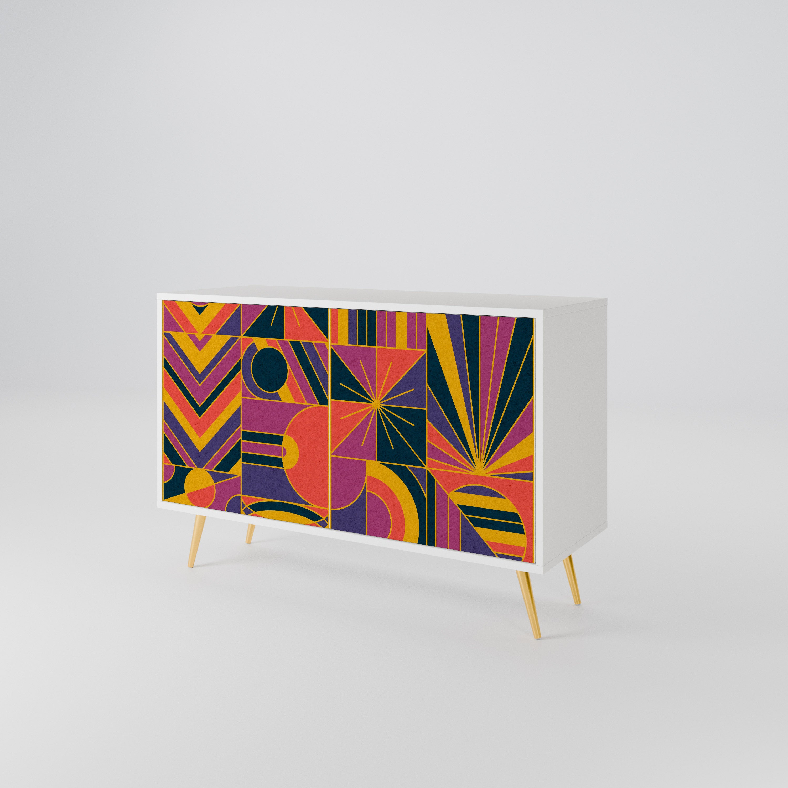 ELECTRIC PATTERNS Skänk med två dörrar