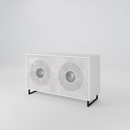 SOLID CIRCLES Skänk med två dörrar