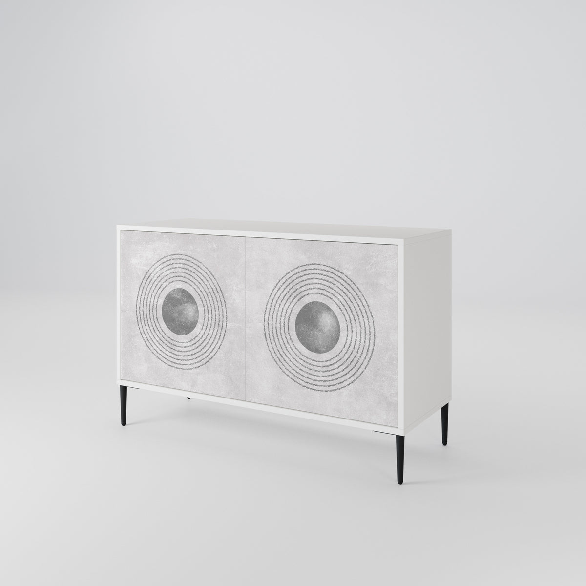 SOLID CIRCLES Skänk med två dörrar
