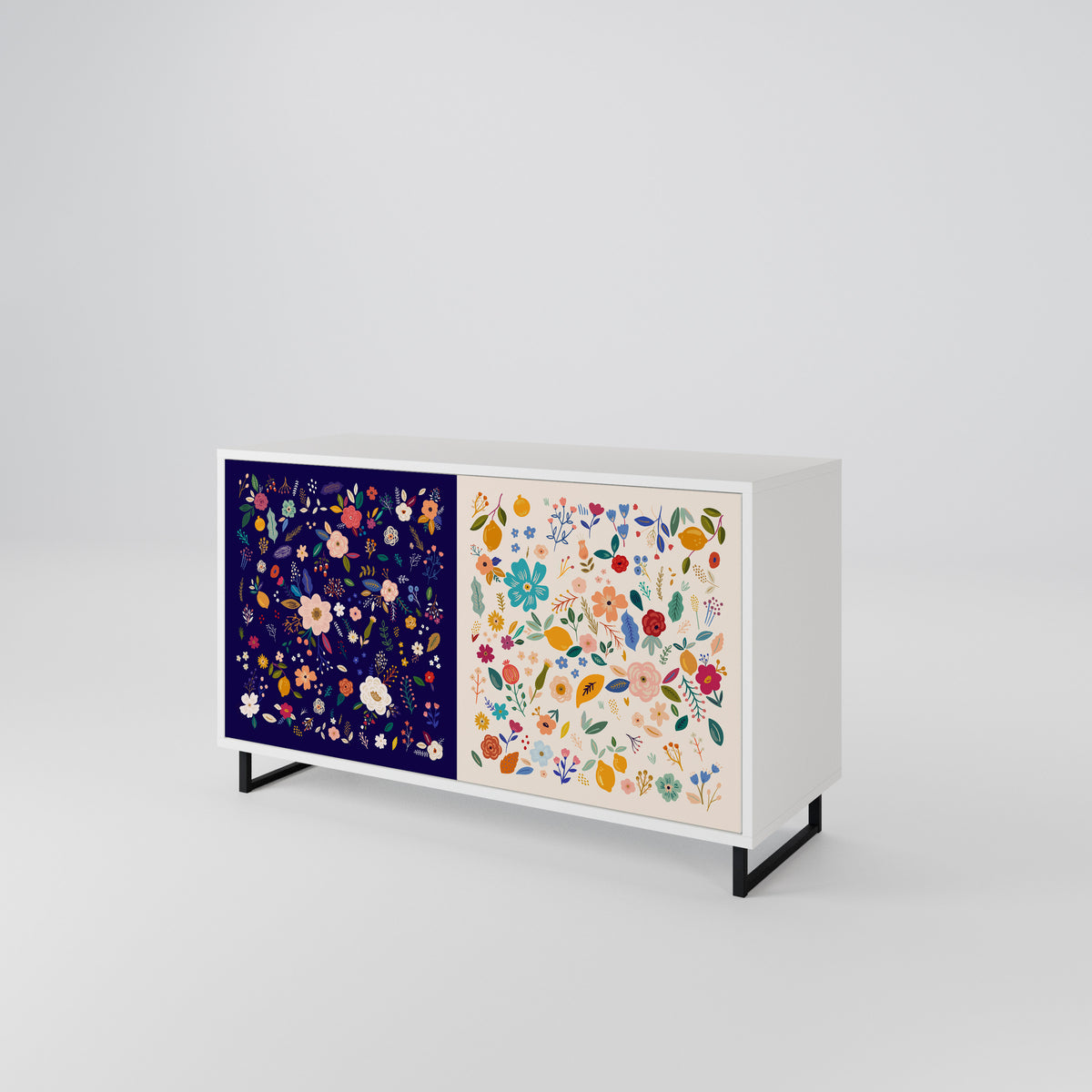 FLORAL COMBINATION Skänk med två dörrar