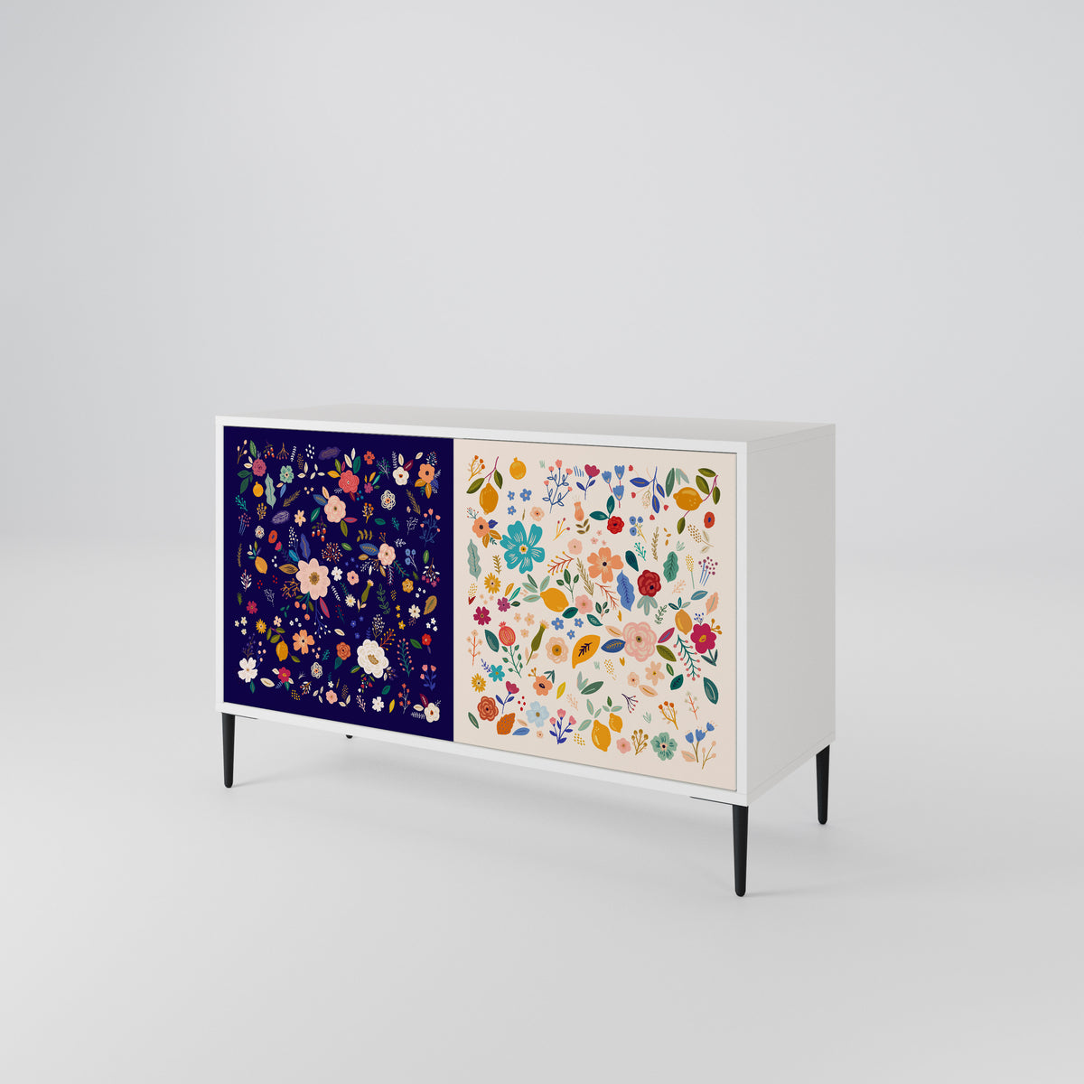 FLORAL COMBINATION Skänk med två dörrar