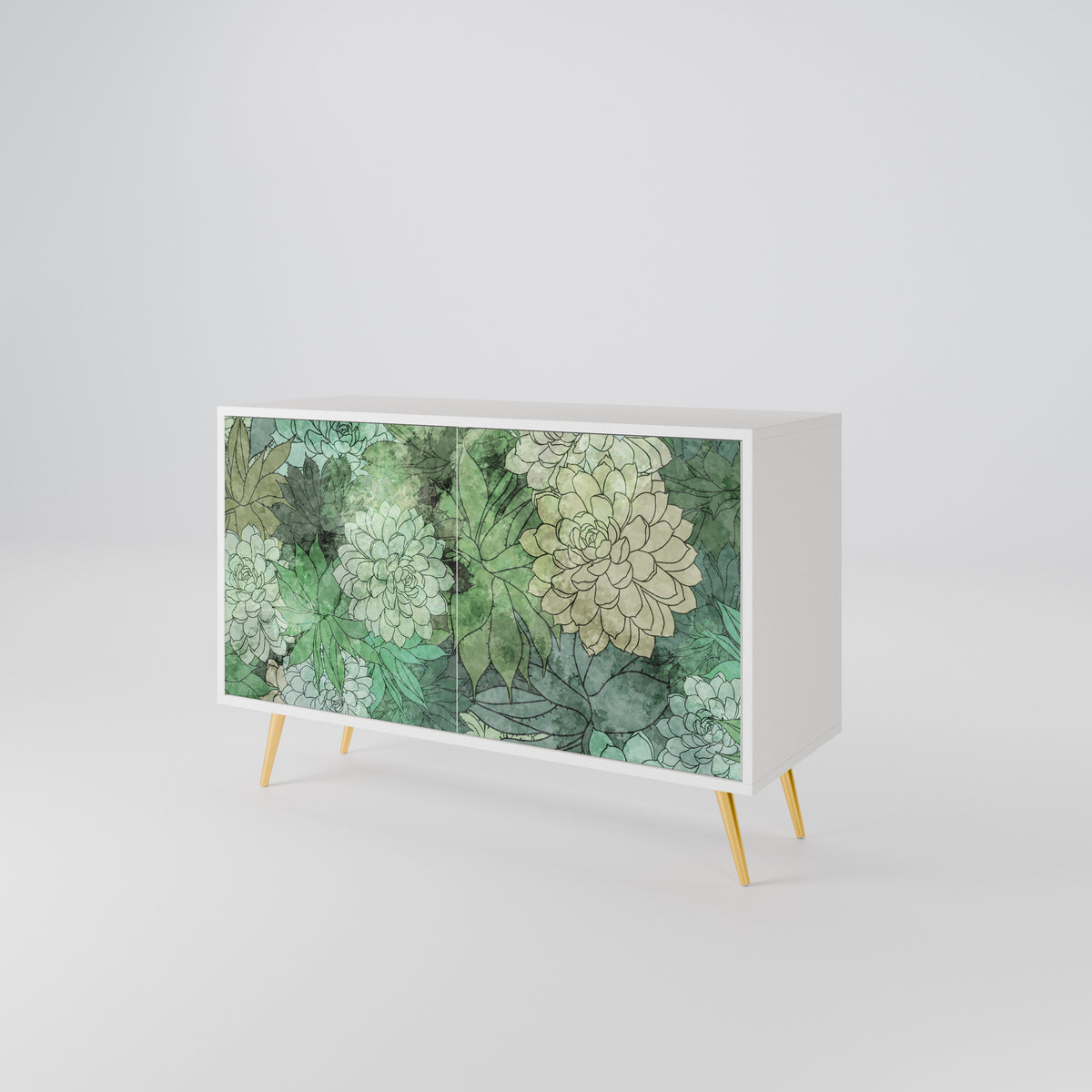 SUCCULENT CLUSTER Skänk med två dörrar