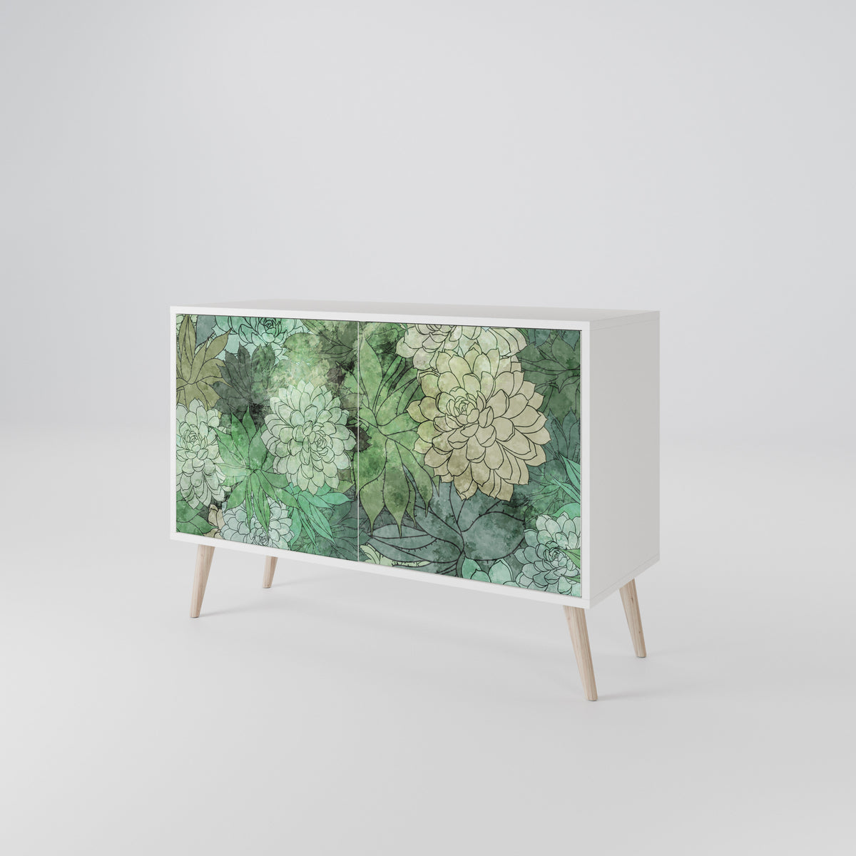 SUCCULENT CLUSTER Skänk med två dörrar
