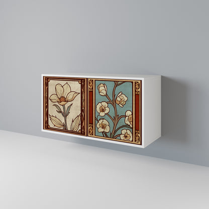 TIMELESS FLORA Skänk med två dörrar