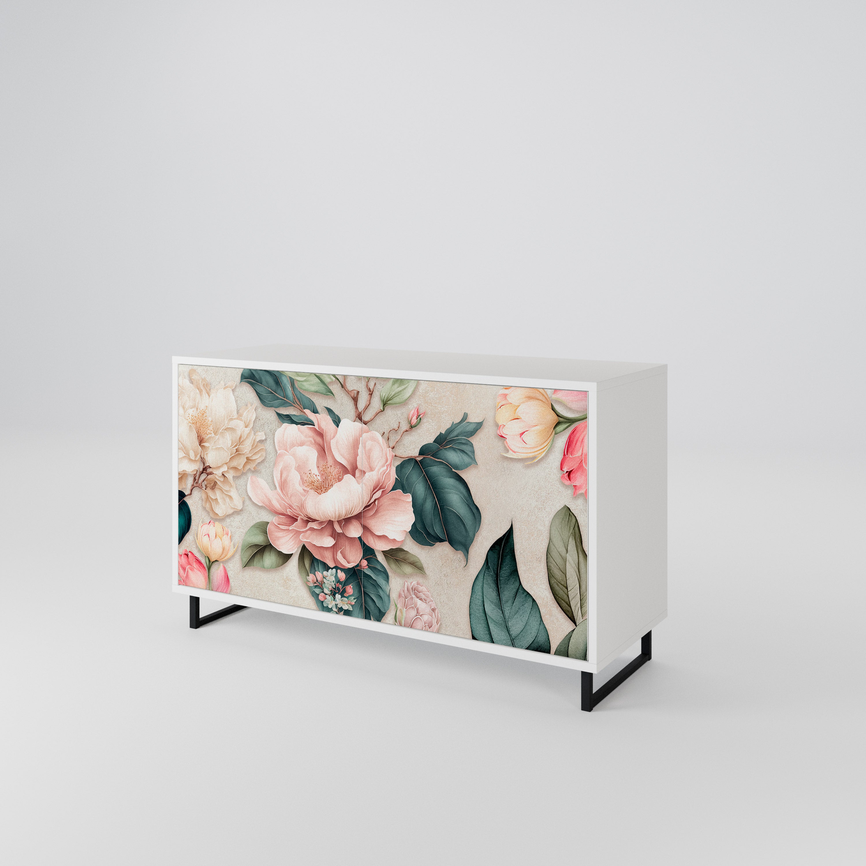 FLORAL GRACE Skänk med två dörrar