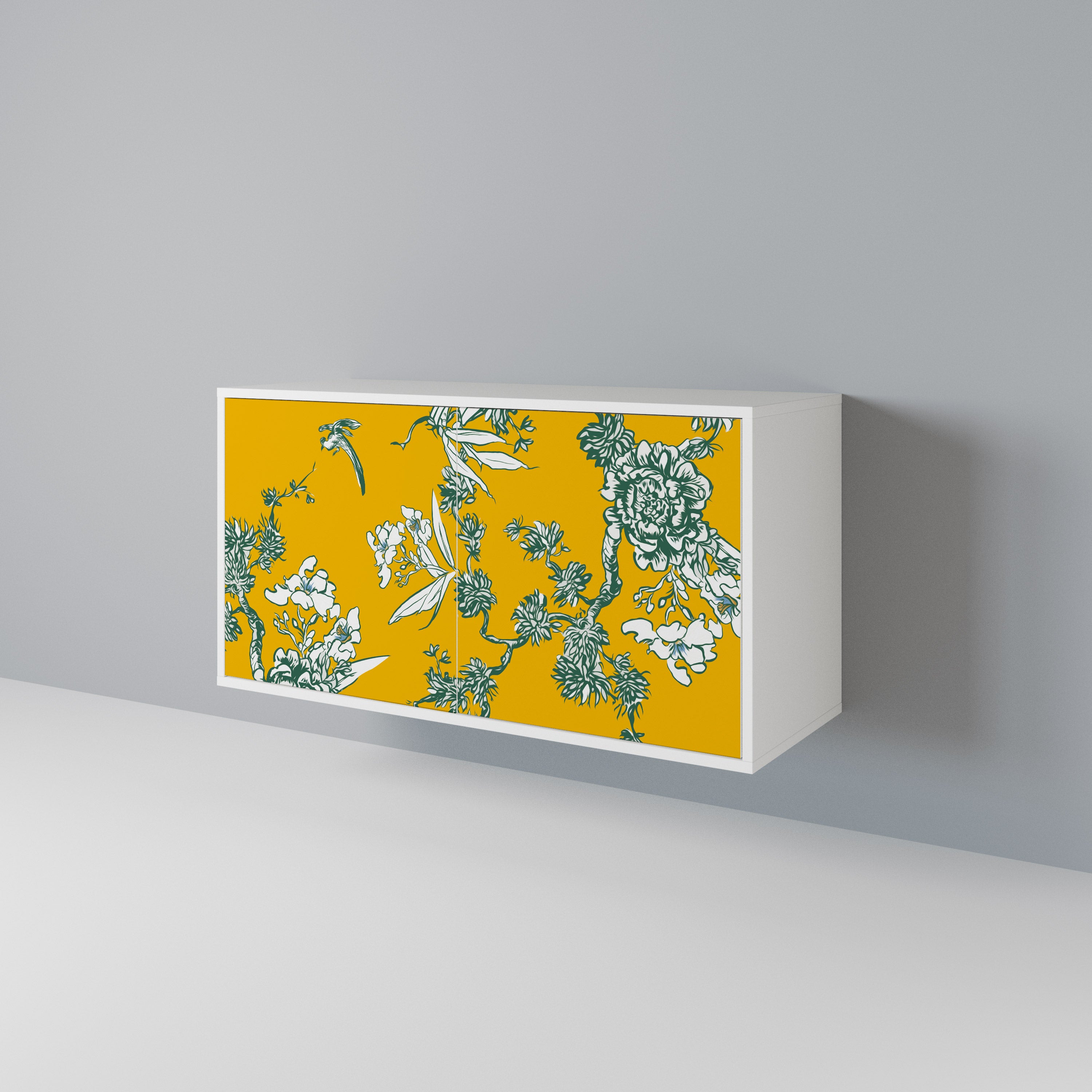 YELLOW CHINOISERIE Skänk med två dörrar